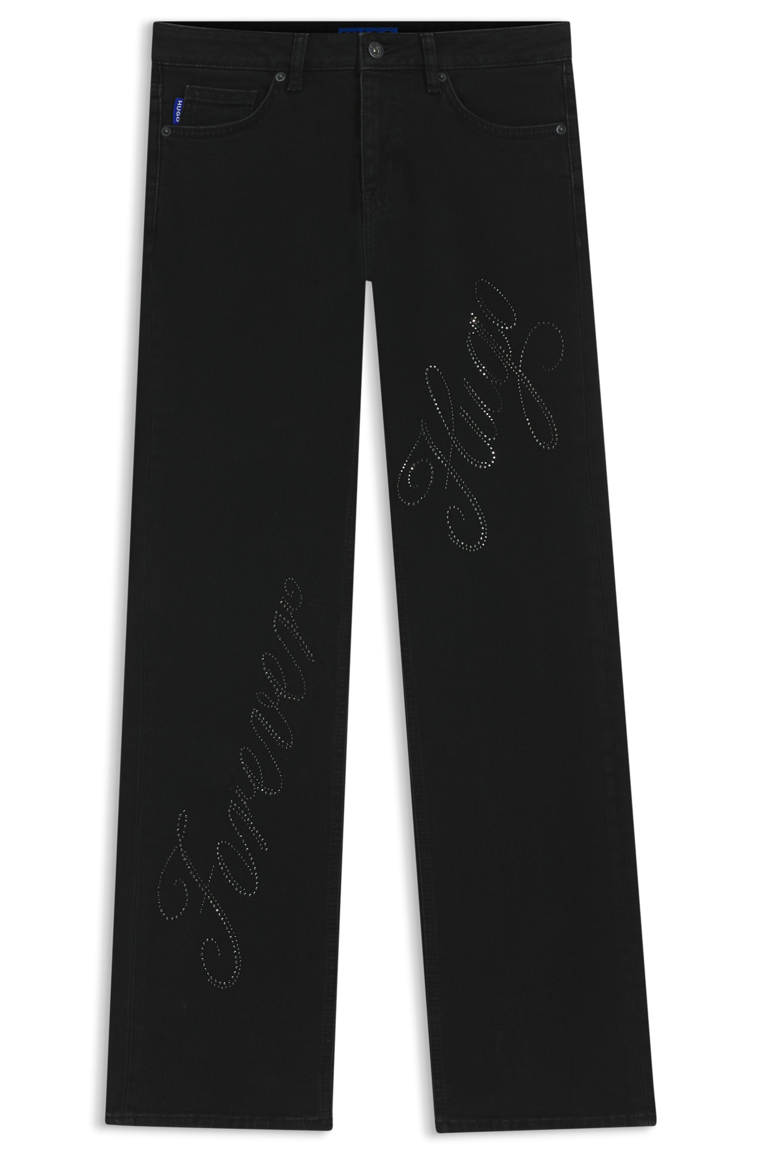 HUGO Blue Slim-fit-Jeans »Gamera«, mit Strass-Logo vorn