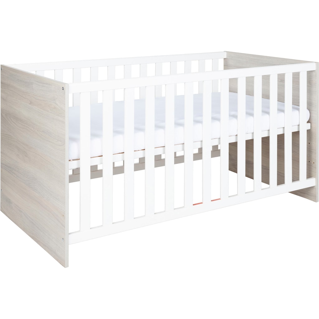 Lüttenhütt Babyzimmer-Komplettset »Geert«, (Set, 4 St., Kinderbett, Regal, Schrank, Wickelkommode)