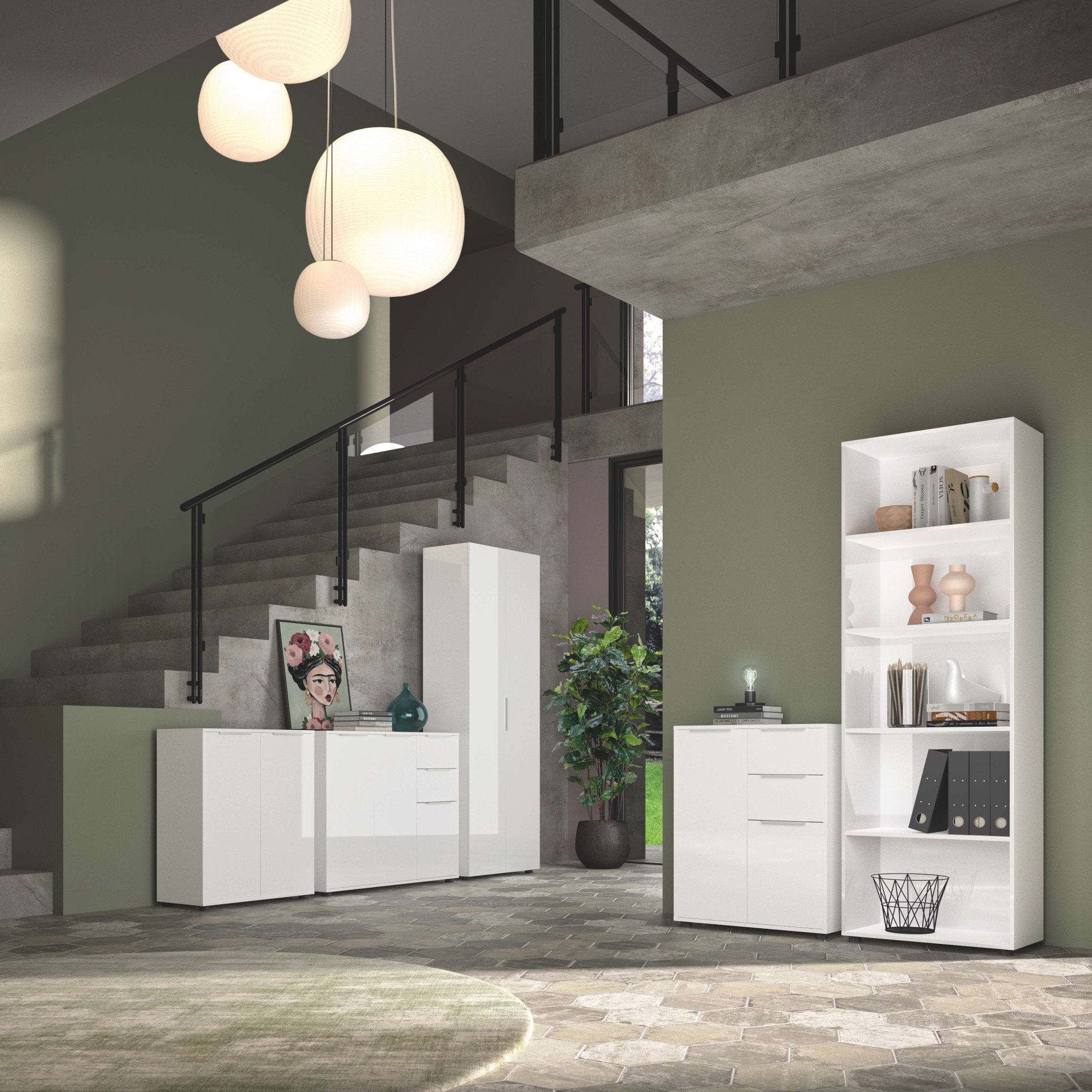 Composad Aktenschrank »Espresso,Archivschrank, Aktenschrank, Mehrzweckschrank«, (1 St.), mit 2 Türen und 4 Einlegeboden innen