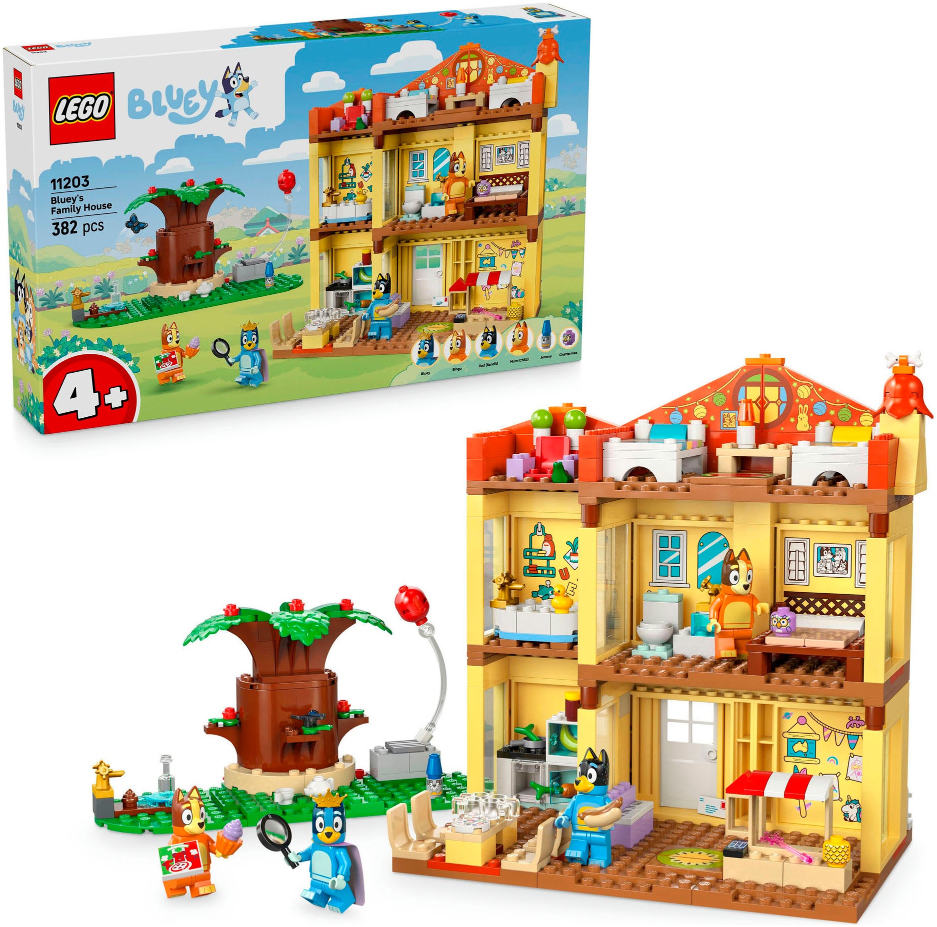 LEGO® Konstruktionsspielsteine »Blueys Haus (11203), LEGO Bluey«, (382 St.), Made in Europe