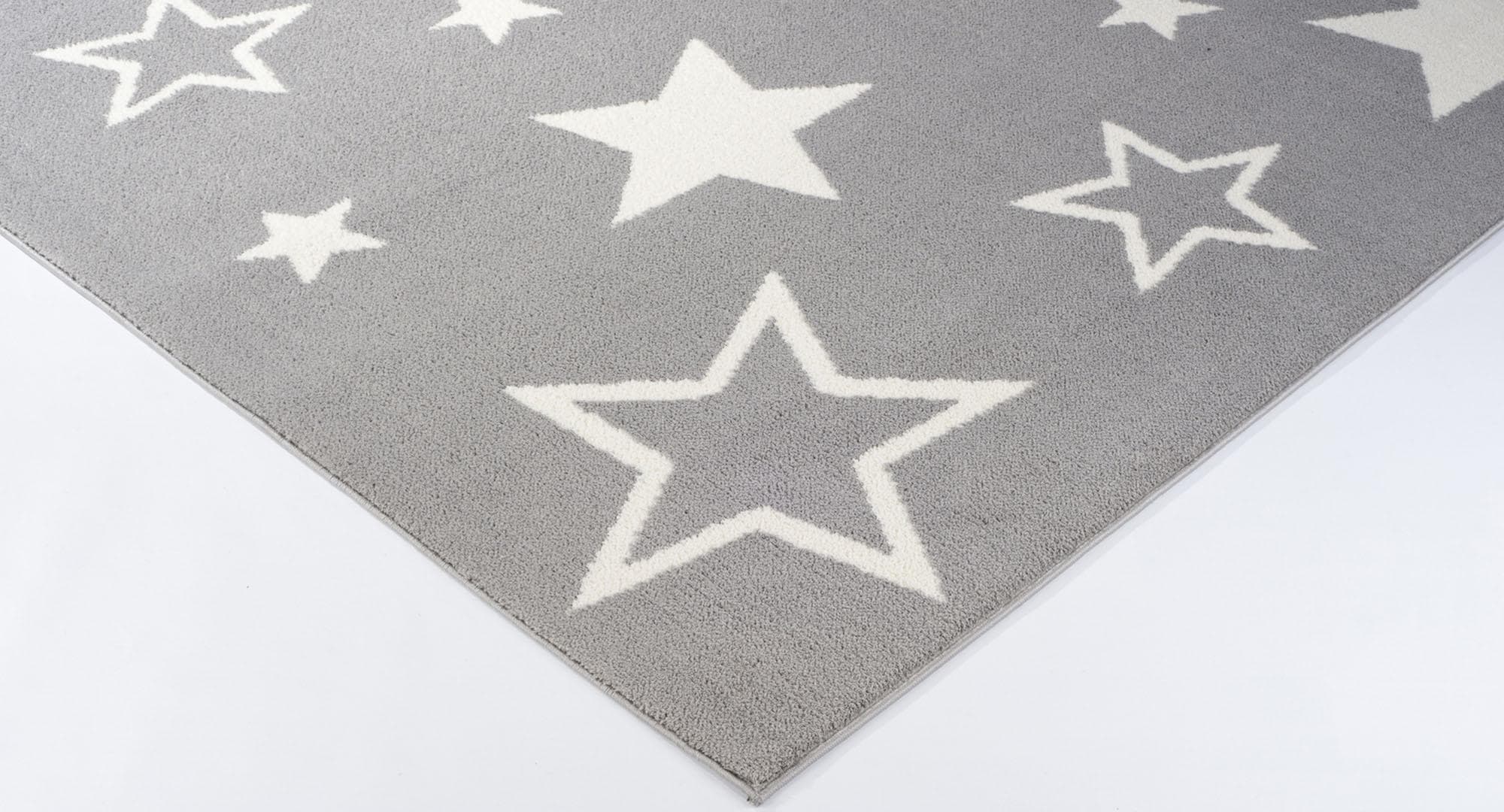 OCI DIE TEPPICHMARKE Teppich »Kiddy Star«, rechteckig, 11 mm Höhe, Sterne, Kurzflor