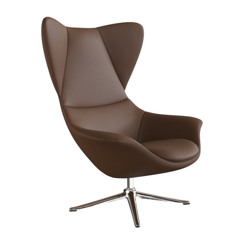 FLEXLUX Ohrensessel »Stilo Relaxsessel, TV-Sessel«, Solitär, Stil-Ikone, drehbar, Fuß Aluminium