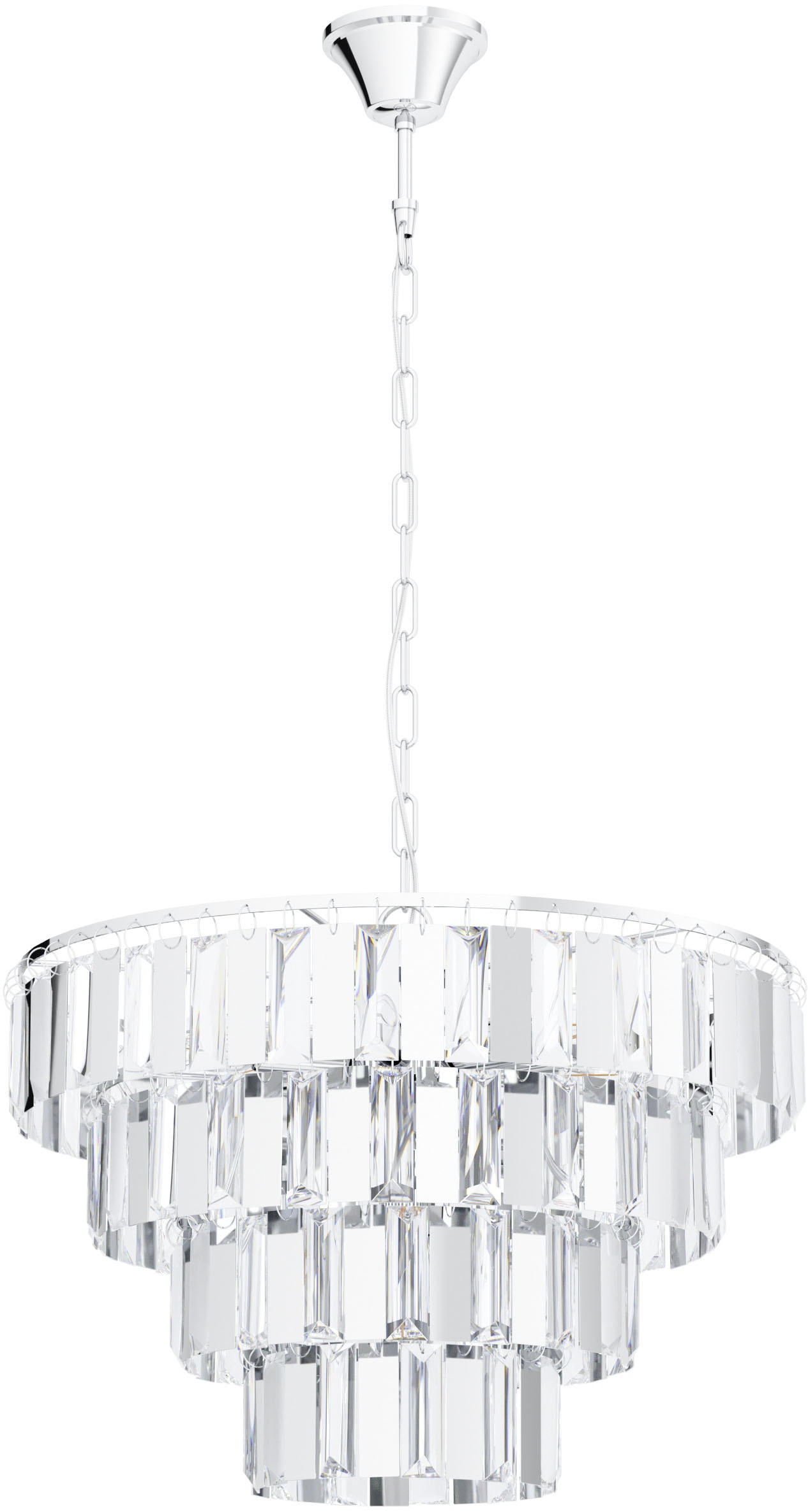 EGLO Hängeleuchte »ERSEKA Pendellampe - Stahl - E14 - 7X40W - IP20« E14 1 Stk. Hängelampe, Deckenlampe, Wohnzimmer, Esszimmer, H145 x Ø48,5 cm