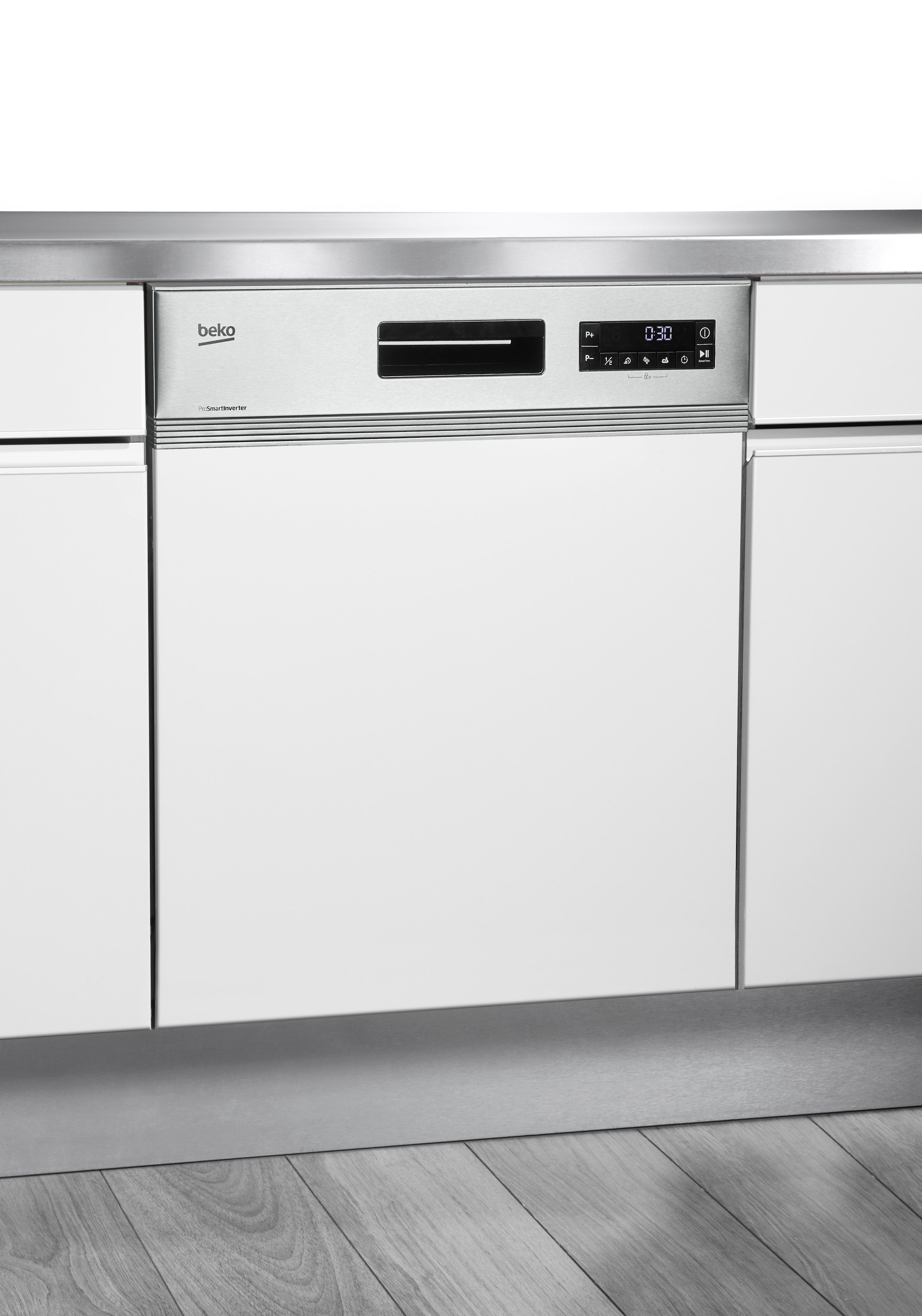 BEKO teilintegrierbarer Geschirrspüler »DSN16440X«, 14 Maßgedecke, ProSmart Inverter Motor
