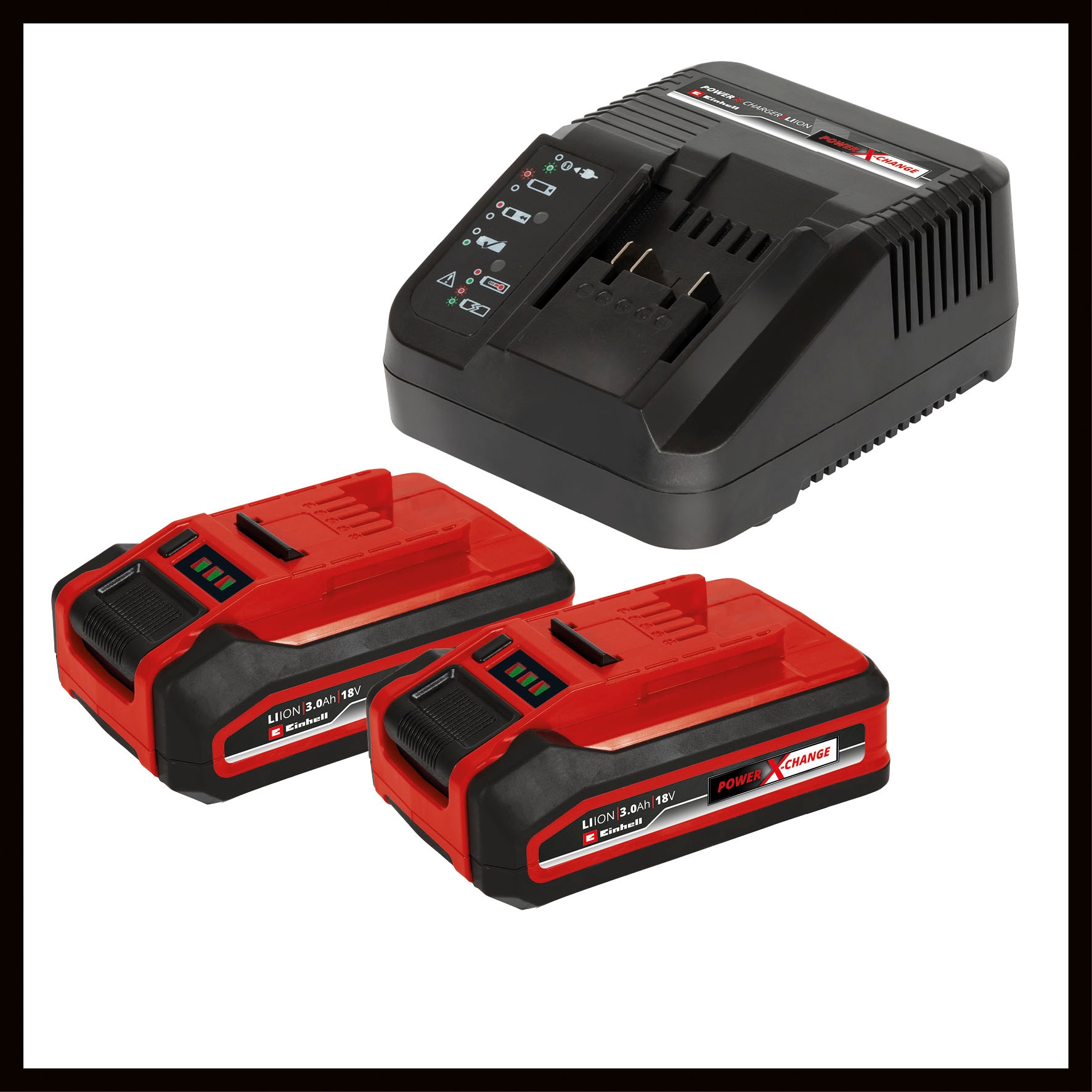 Einhell Elektrowerkzeug-Set »TE-TK 18/3 Li +2 (CD+AG+HD)«, Winkelschleifer/Schlagbohrschrauber/Bohrhammer inkl. 2xAkku 18V/3,0Ah