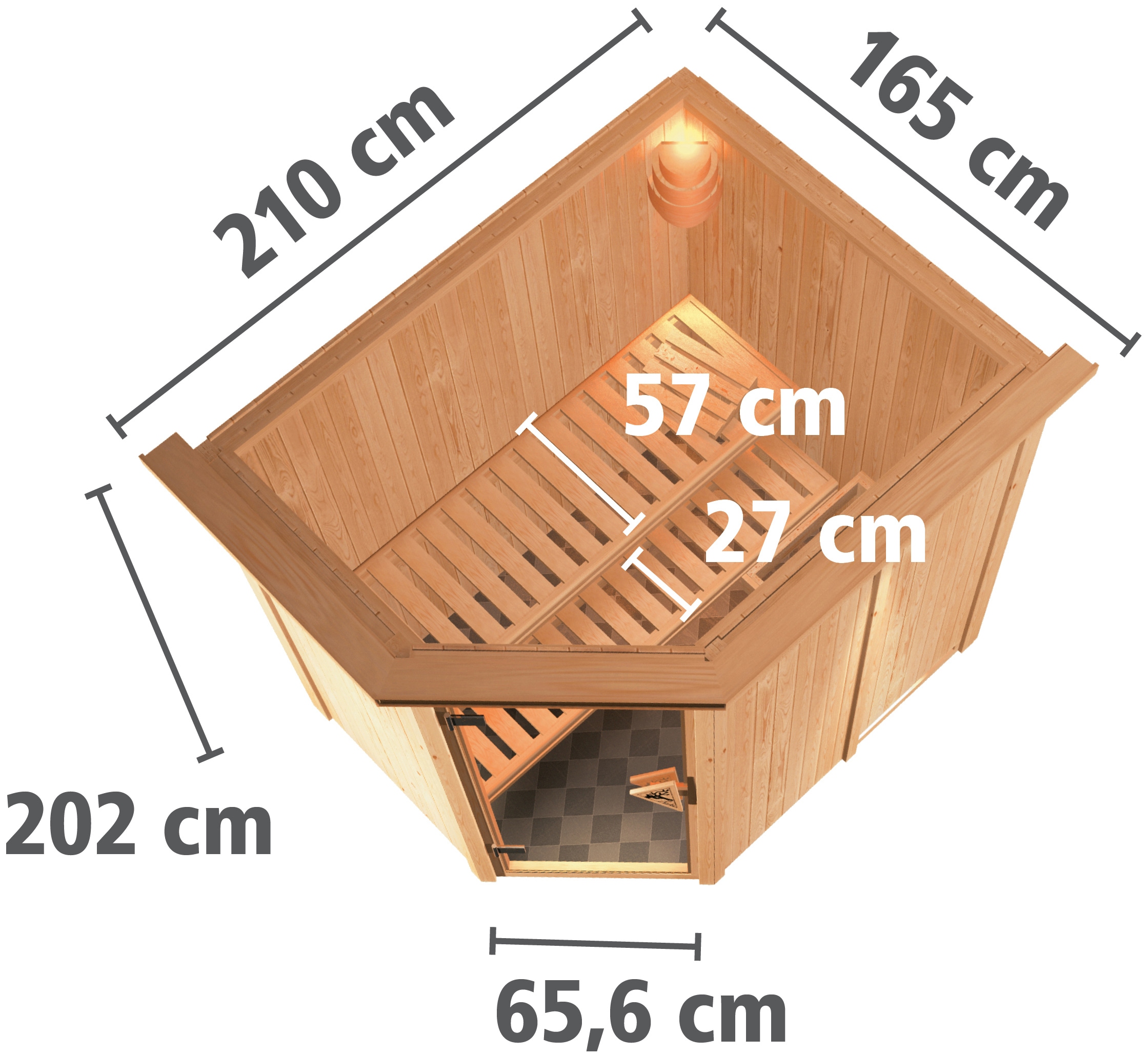 Karibu Sauna »Swantje« Set,  Ofen 3,6 kW externe Strg.easy