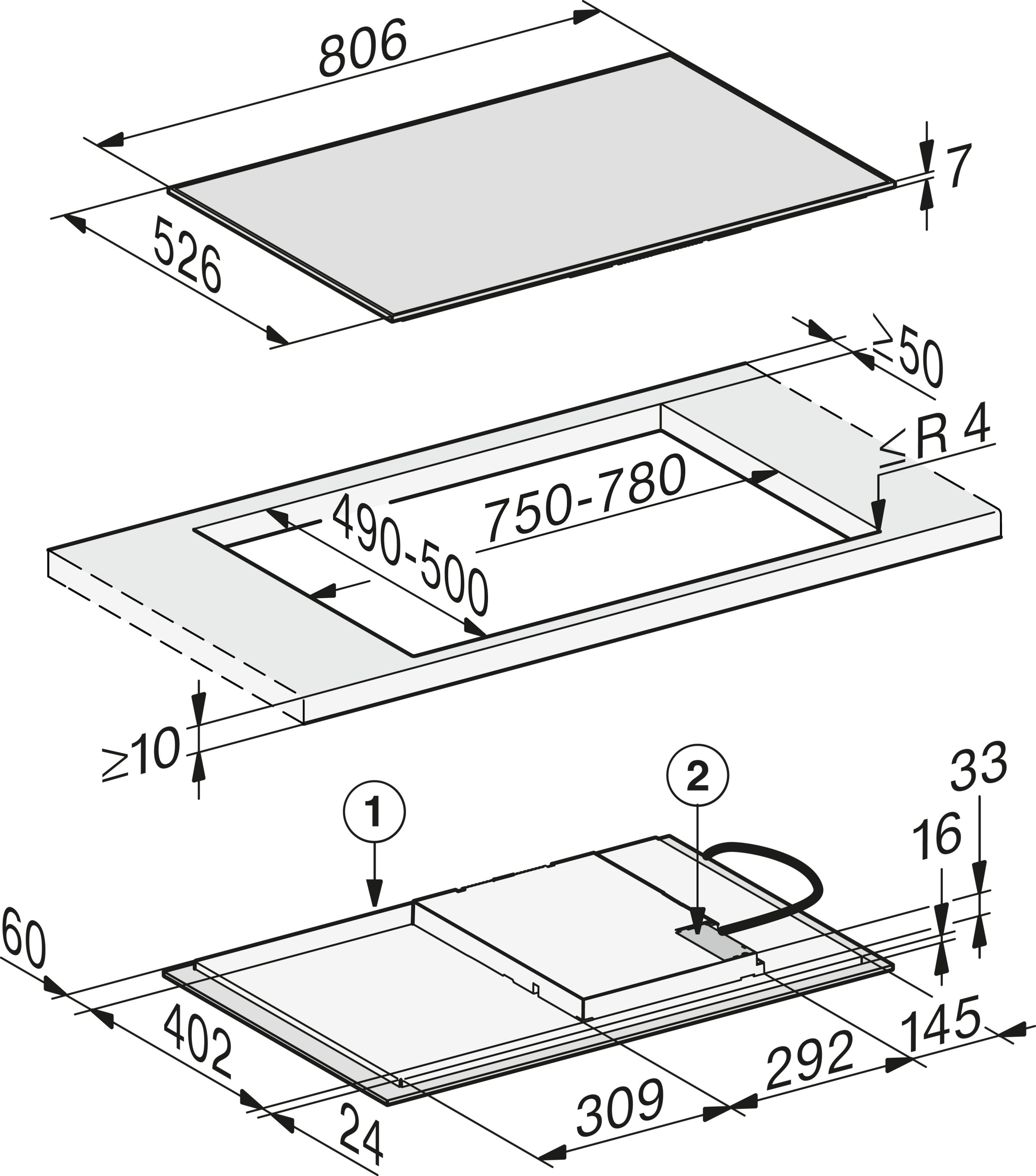 Miele Flex-Induktions-Kochfeld »KM 7373 FR«