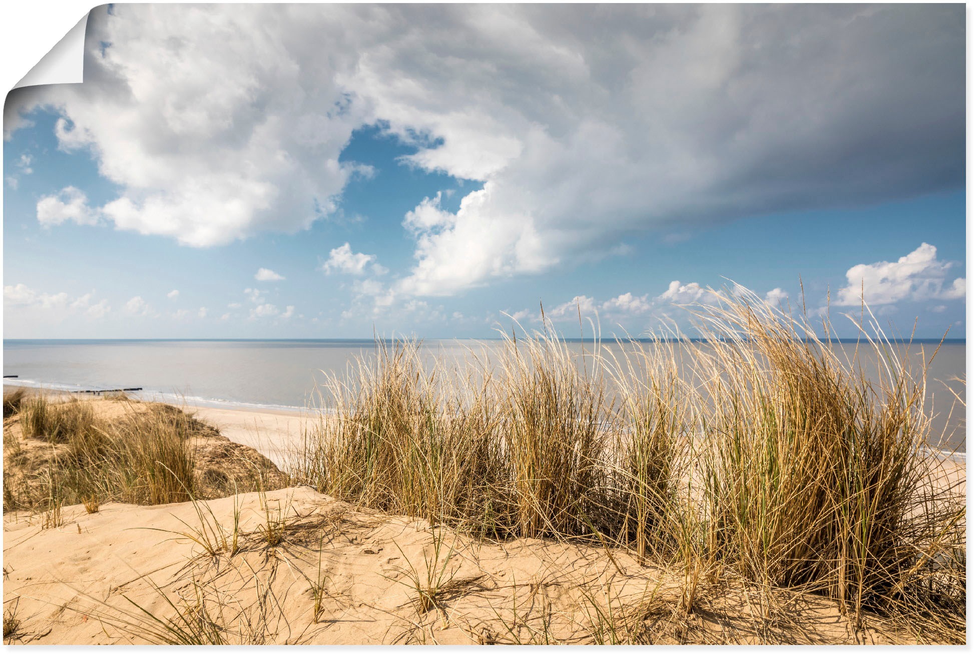 Artland Wandbild »Weg durch die Dünen am Roten Kliff«, Strandbilder, (1 St.), als Alubild, Outdoorbild, Leinwandbild, Poster in verschied. Größen