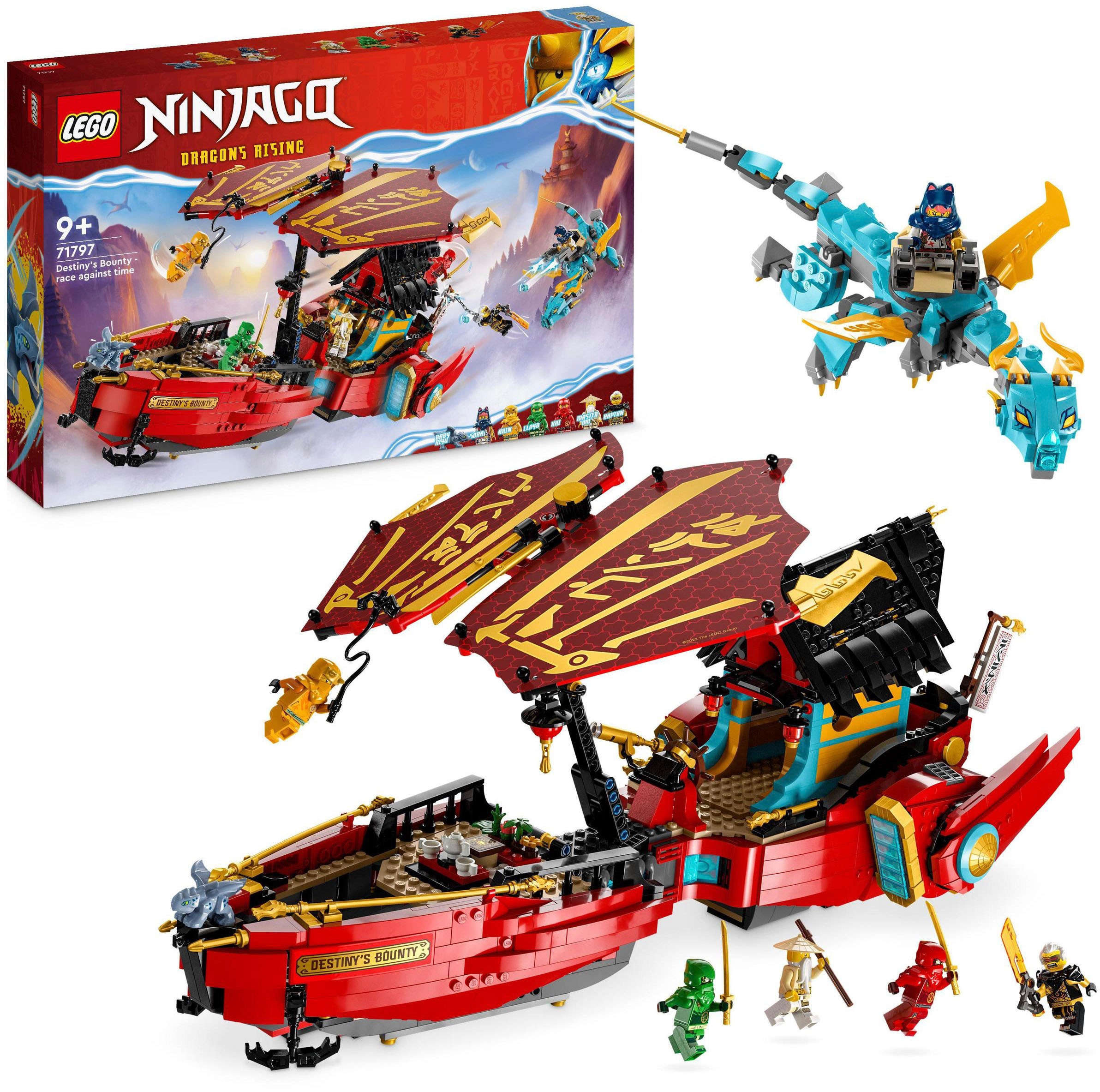 Konstruktionsspielsteine »Ninja-Flugsegler im Wettlauf mit der Zeit (71797), LEGO®...
