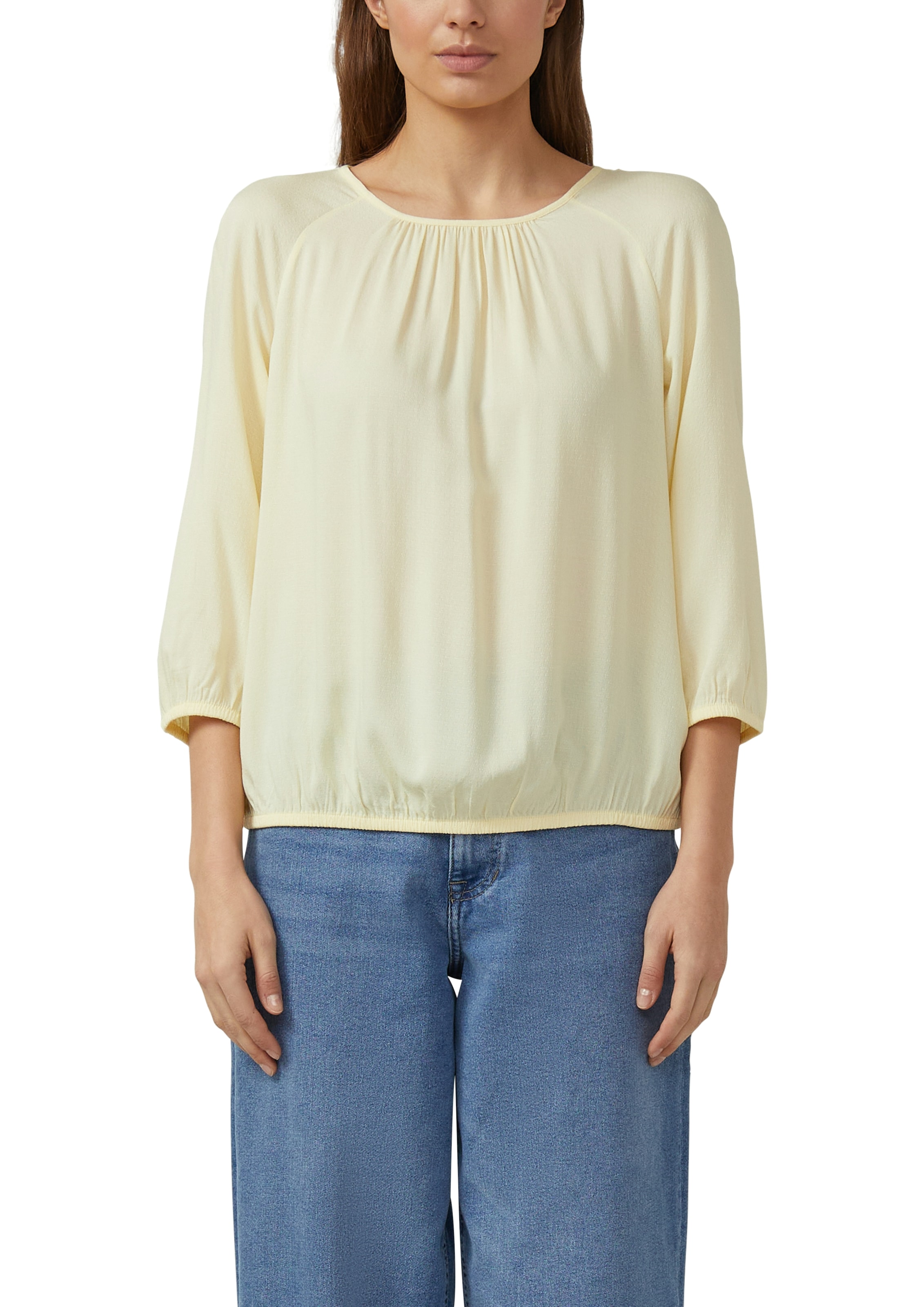 s.Oliver Schlupfbluse mit elstsichem Bund und aus reiner Viskose