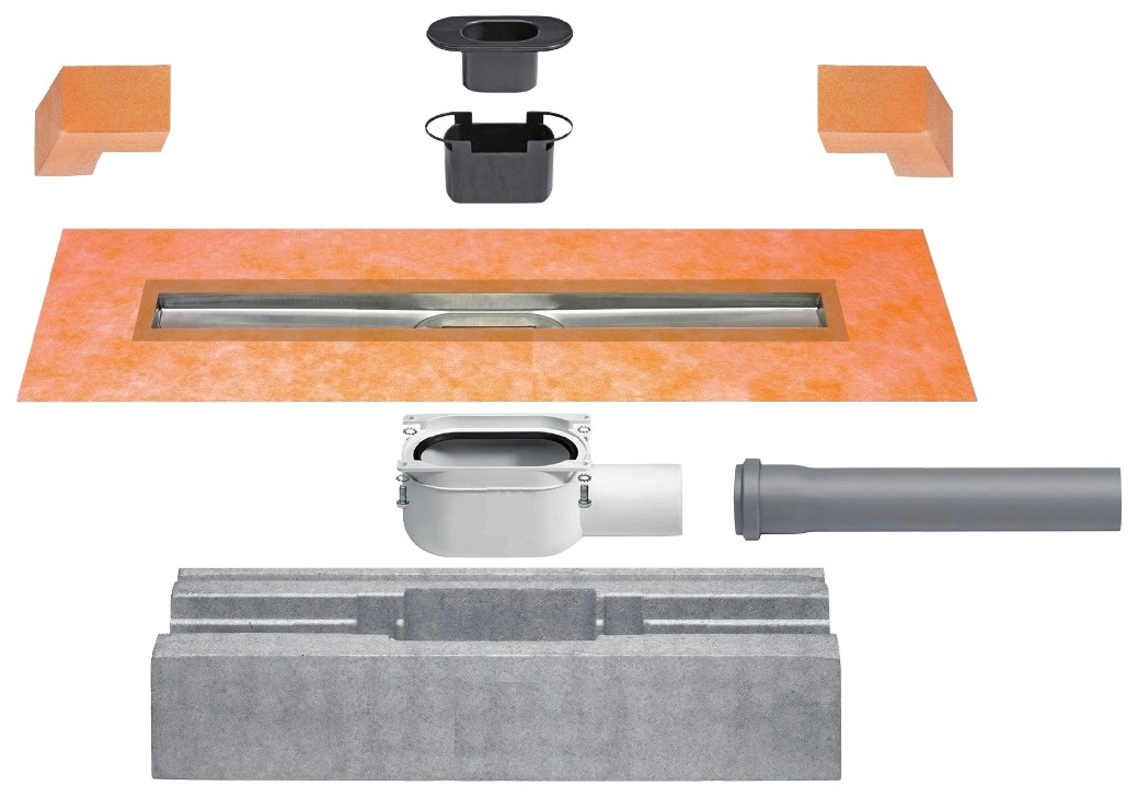 Schlüter Duschrinne »Kerdi-Line-H 50«, horizontal, DN50, Geruchsverschluss