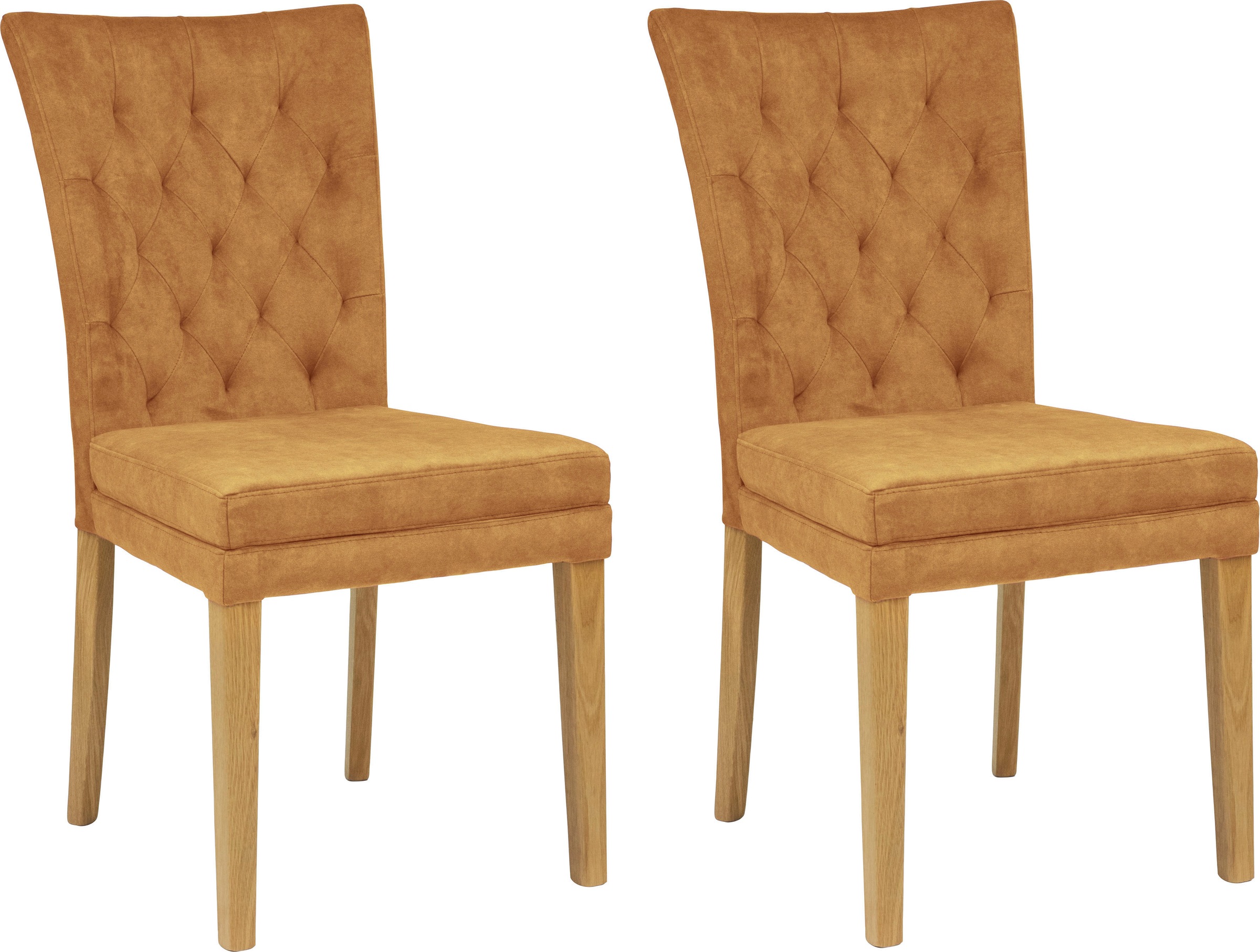 Home affaire Stuhl »Colorado«, (Set), 2 St., Samtvelours, Beine in eiche oder nussbaum. Im 2er, 4er oder 6er-Set
