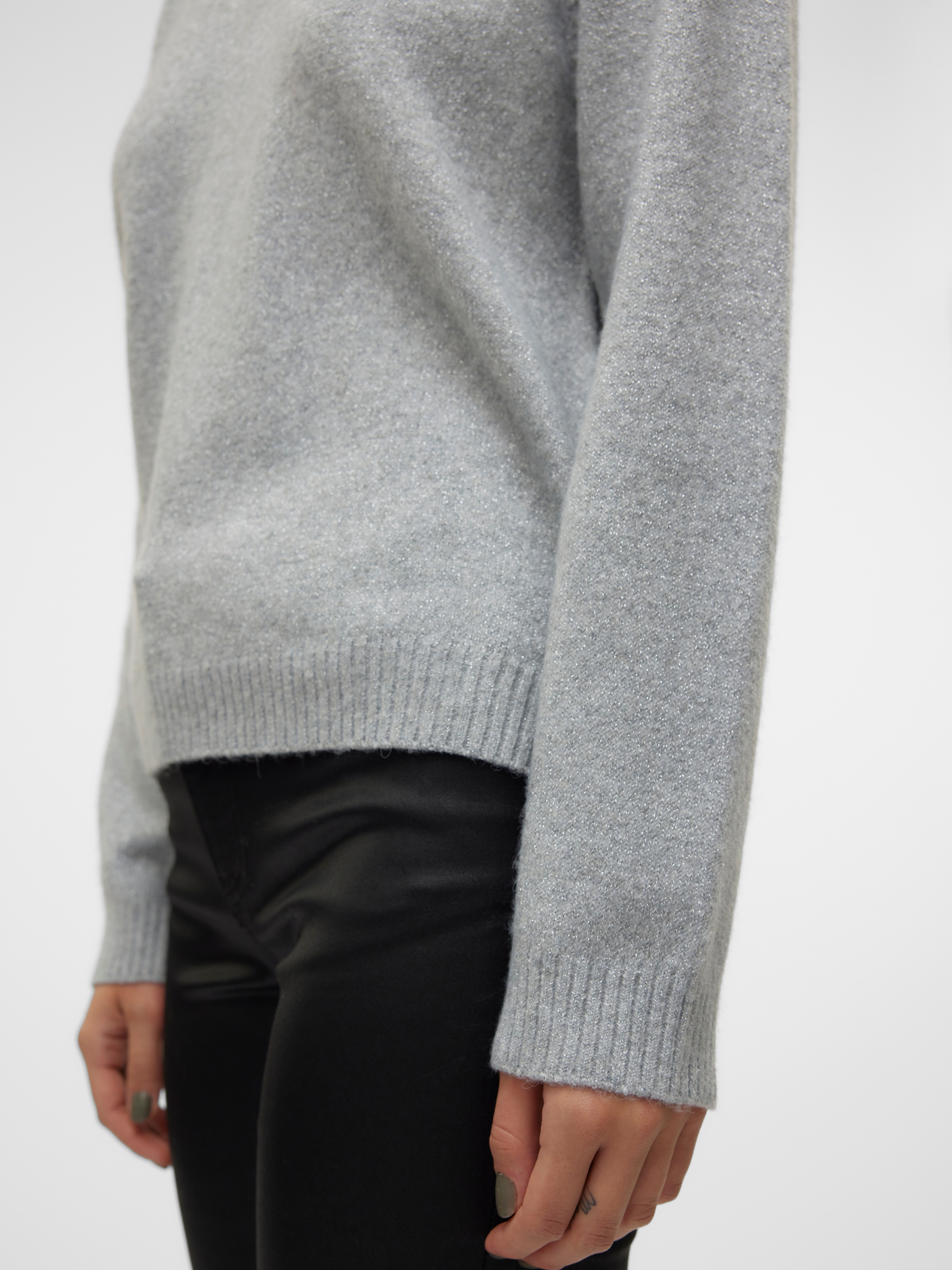 Vero Moda Rundhalspullover »VMDOFFYSHINE LS O-NECK BLOUSE REP NOOS«