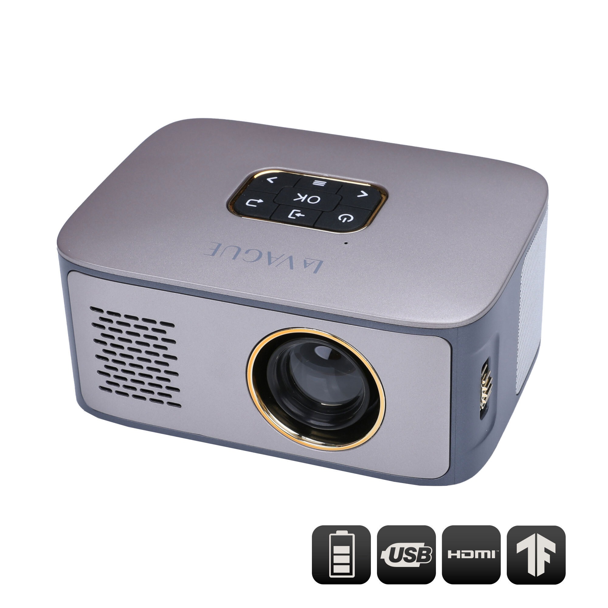 LA VAGUE Mini-Beamer »LED-Projektor mit integriertem Akku inkl. LV-STA100FP LV-HD120 BUNDLE«