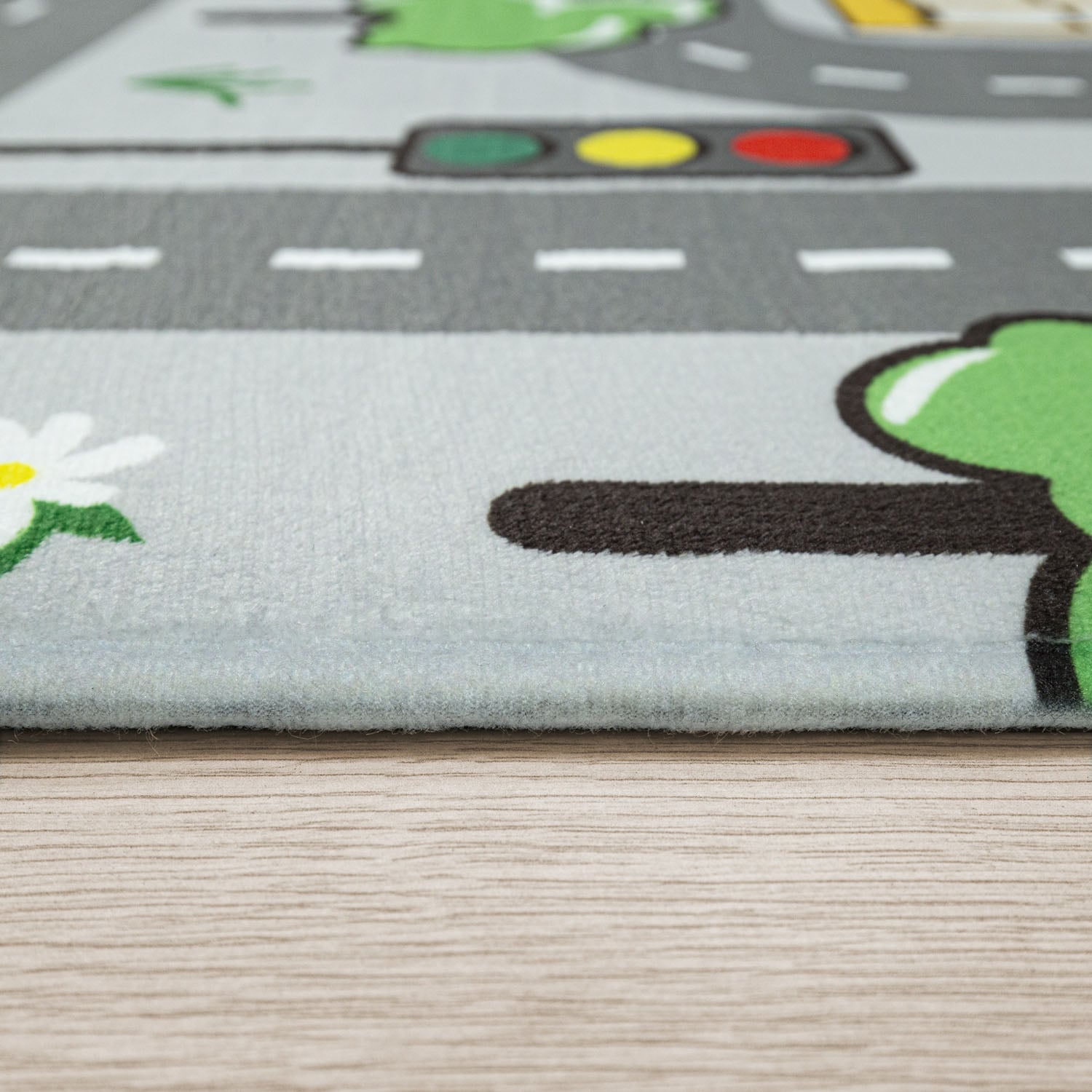 Paco Home Kinderteppich »Chicos 559«, rechteckig, 2 mm Höhe, Flachgewebe, Straßen-Spiel-Teppich, Kinderzimmer