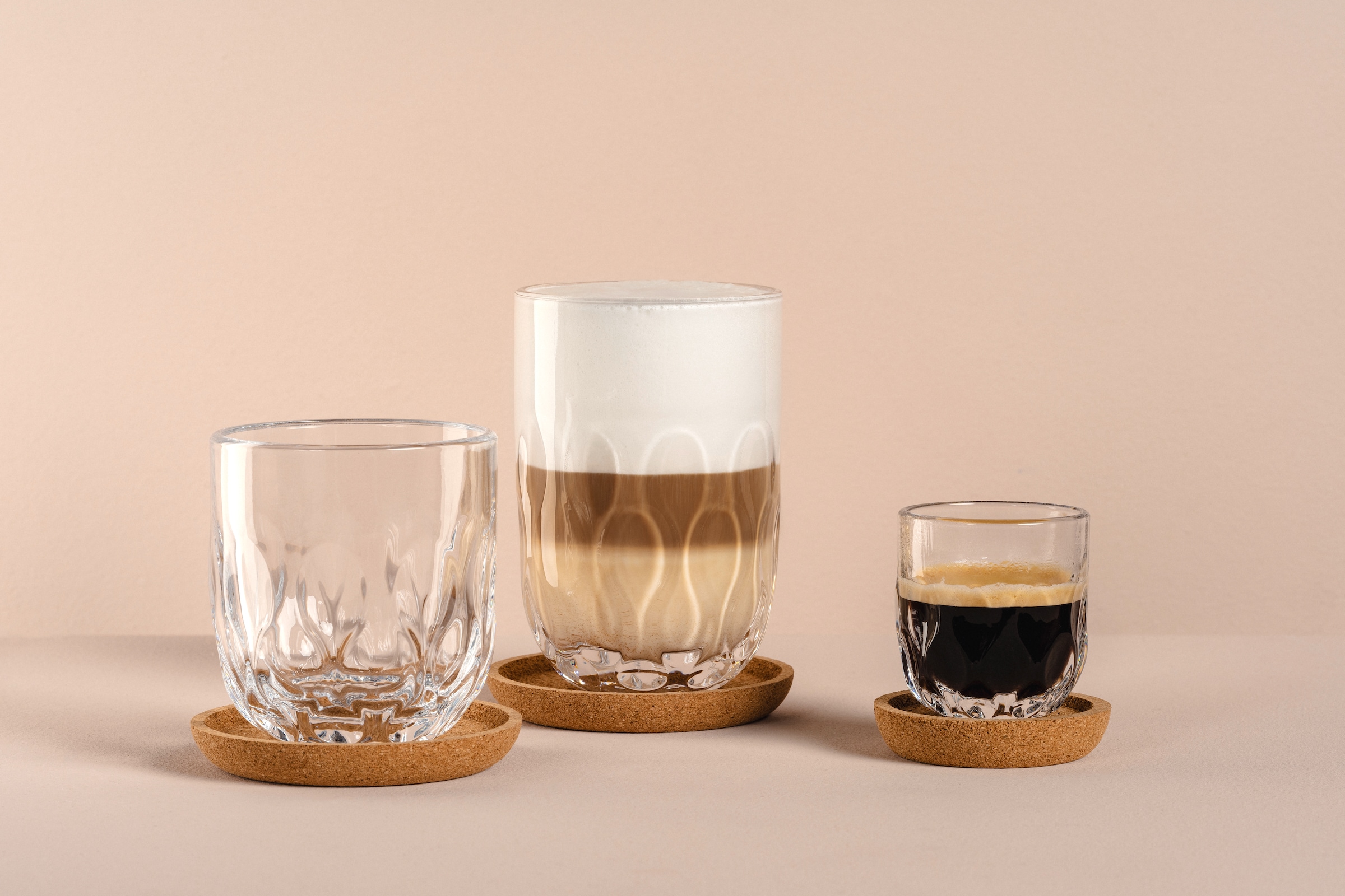 LEONARDO Latte-Macchiato-Glas »GOCCE, 380 ml, 6er-Set« 3. Variante, mit Tropfenrelief