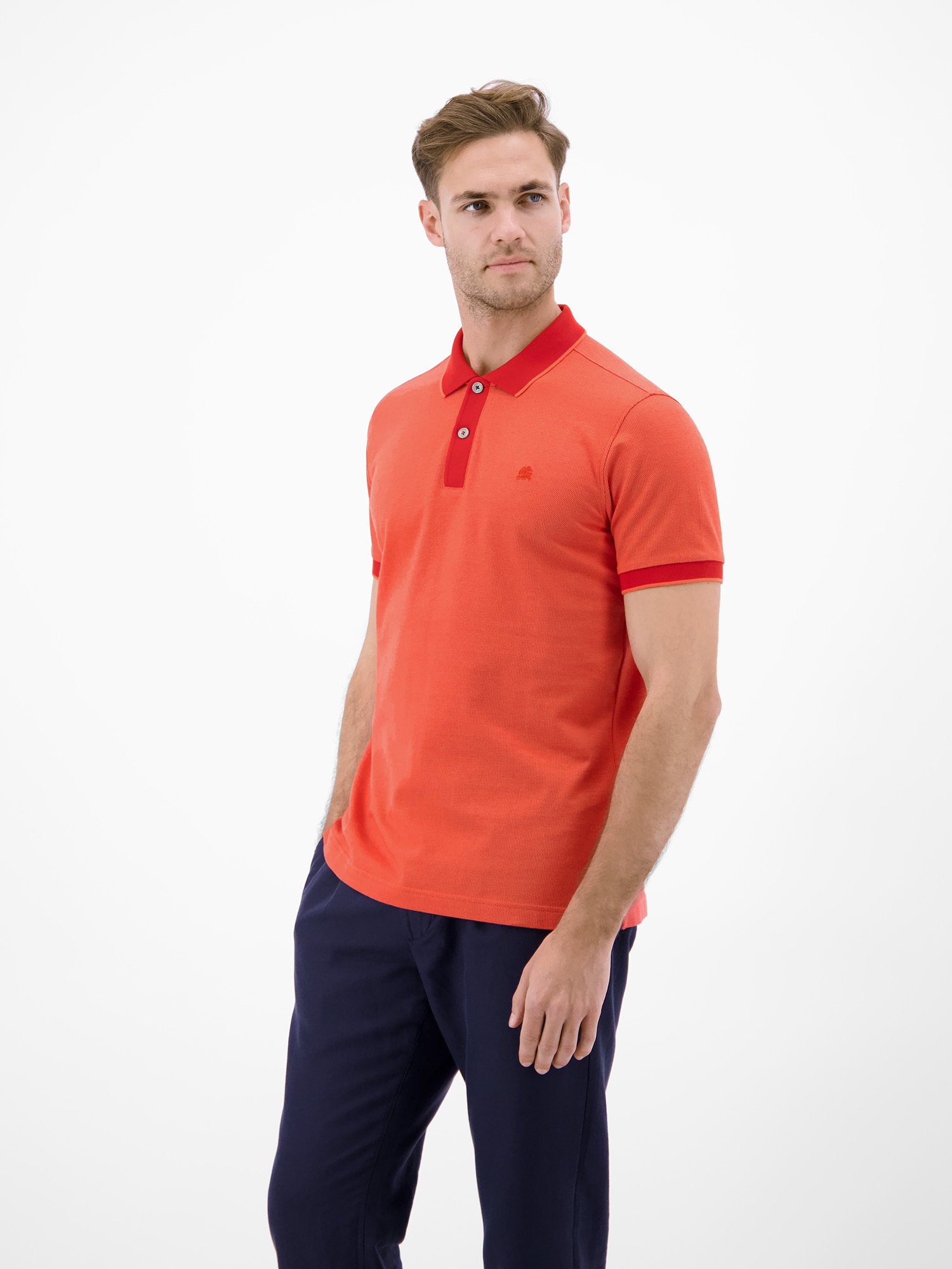LERROS Poloshirt »Poloshirt in 2-Tone-Optik«