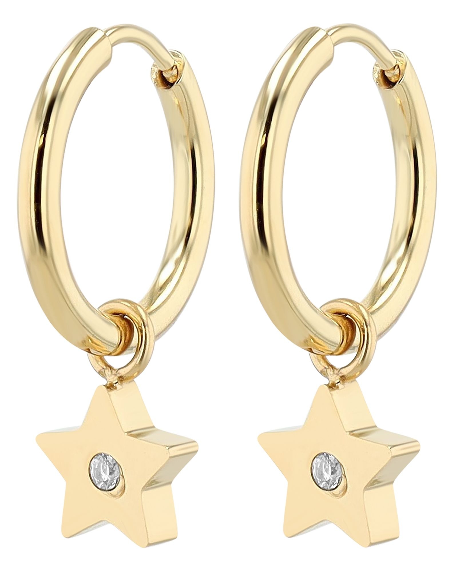 Adelia´s Kettenanhänger »Damen Anhänger ¿ Stern Anhänger aus Edelstahl mit Strass Steinchen«