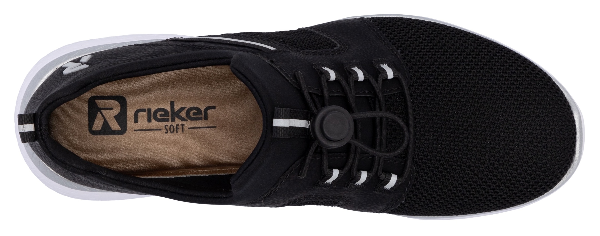 RIEKER Sport Slip-On Sneaker, Schlupfschuh, Halbschuh, Freizeitsneaker mit Anziehlaschen