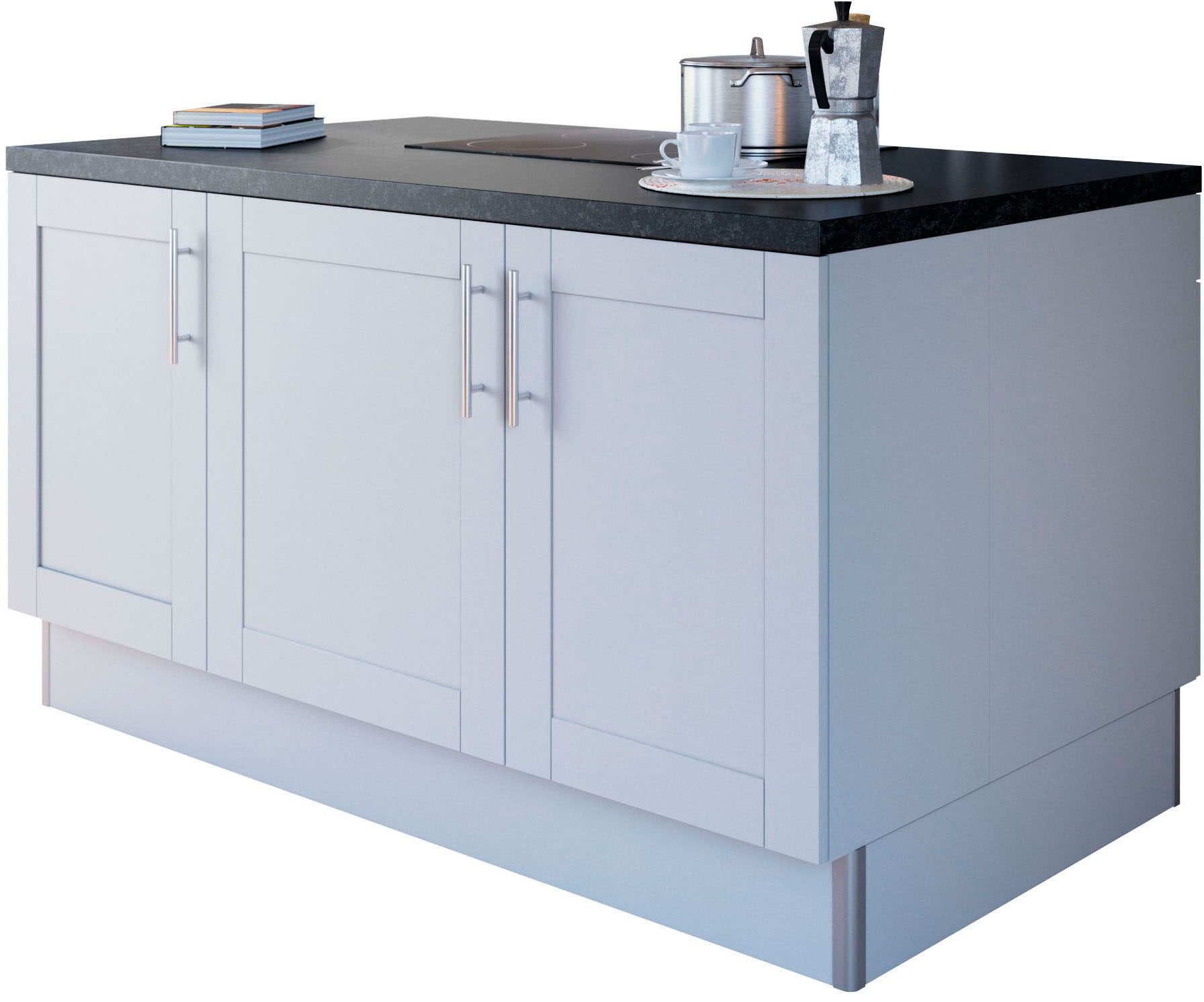 KOCHSTATION Kochinsel »KS-Ahus«, Kücheninsel, Breite 160 cm, wahlw. mit E-Gerät, Soft Close Funktion