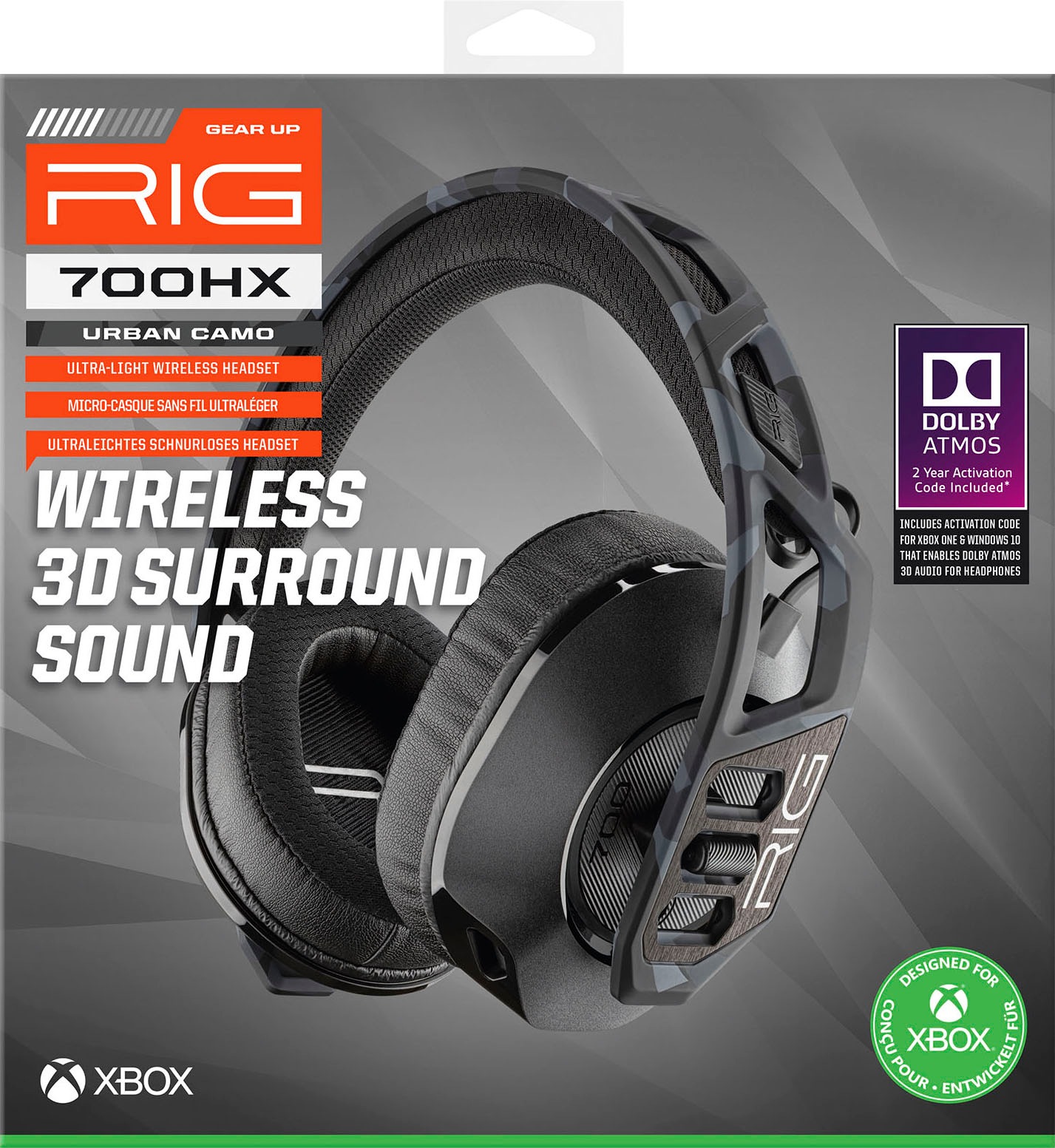 nacon Gaming-Headset »RIG 700HX Gaming-Headset«, Geräuschisolierung-Mikrofon abnehmbar-Rauschunterdrückung