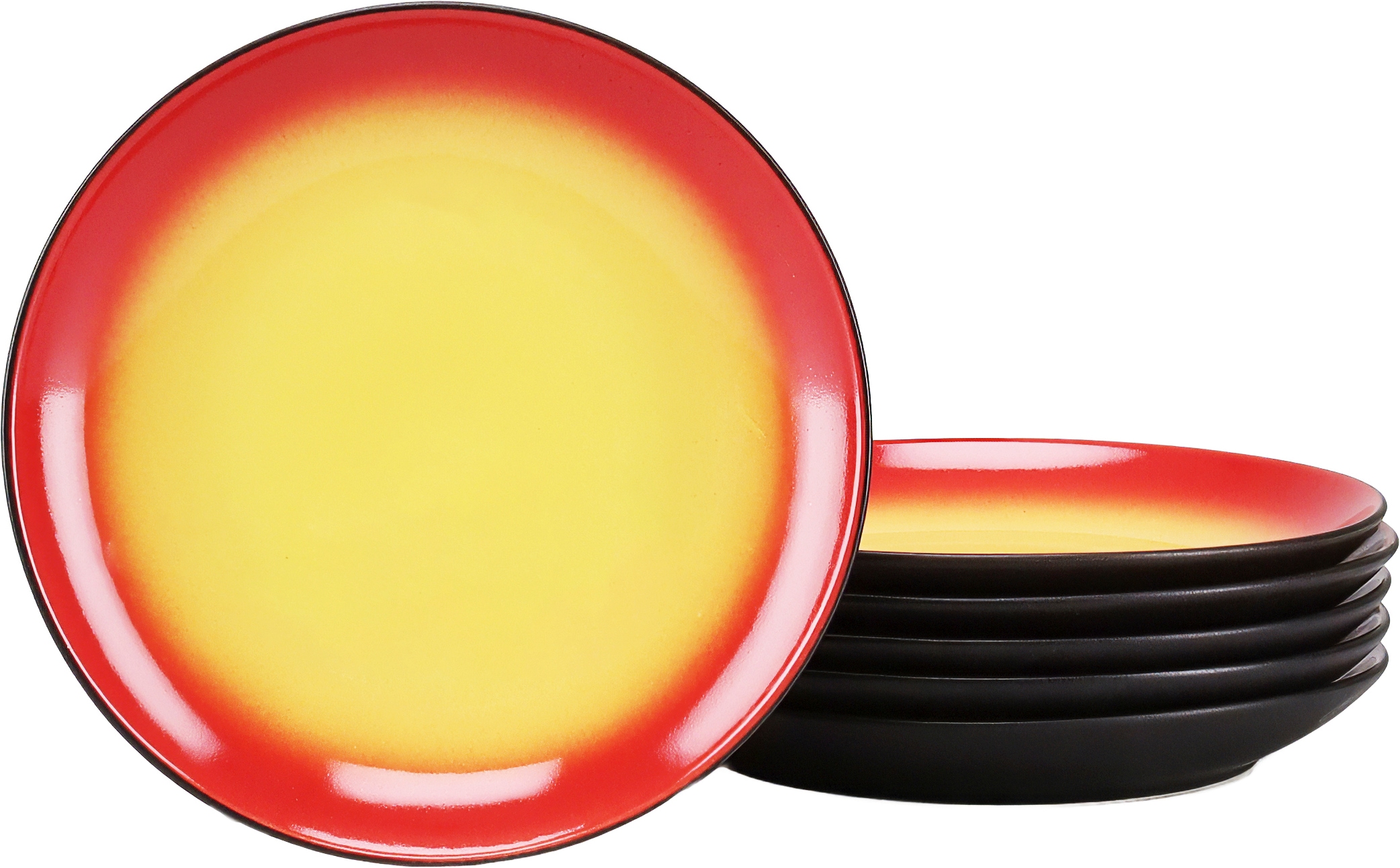 CreaTable Dessertteller »Hot, Teller-Set, 6-tlg.« Moderne Coupeform, außergewöhnliches Design