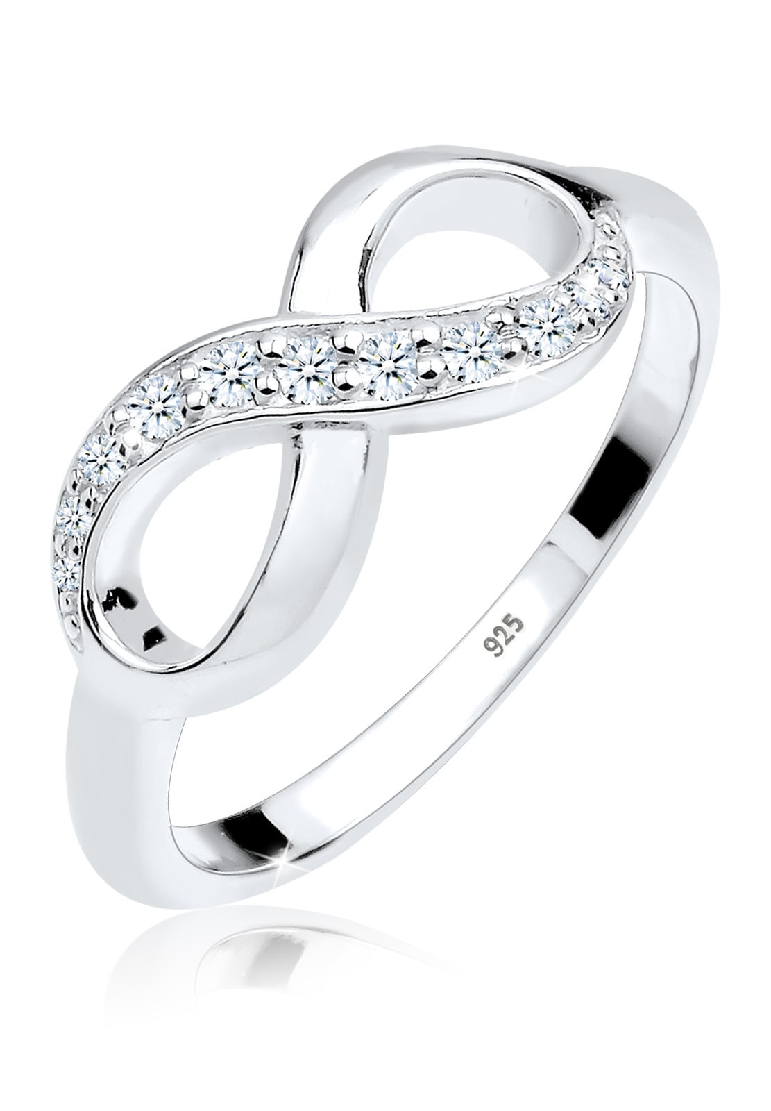 Trauring »Ring Infinity Diamant 0.125 ct. Geschenkidee 925 Silber«