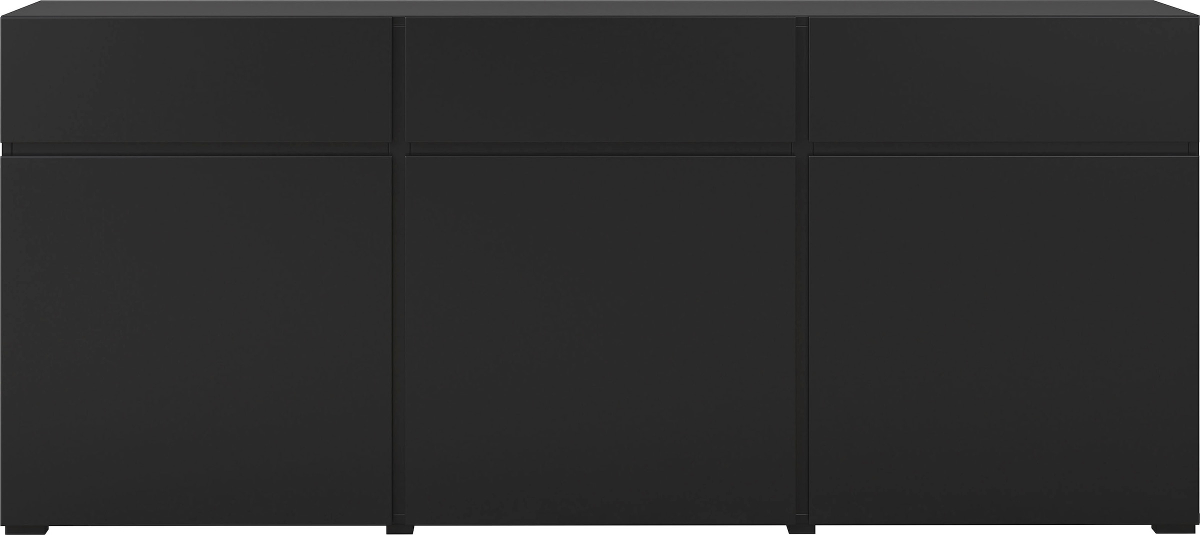 OTTO home Kommode »Cross,Breite 180 cm, moderne grifflose Kommode,3 Türen/3 Schubkästen« Schubladenschrank mit viel Stauraum, Einlegeböden verstellbar