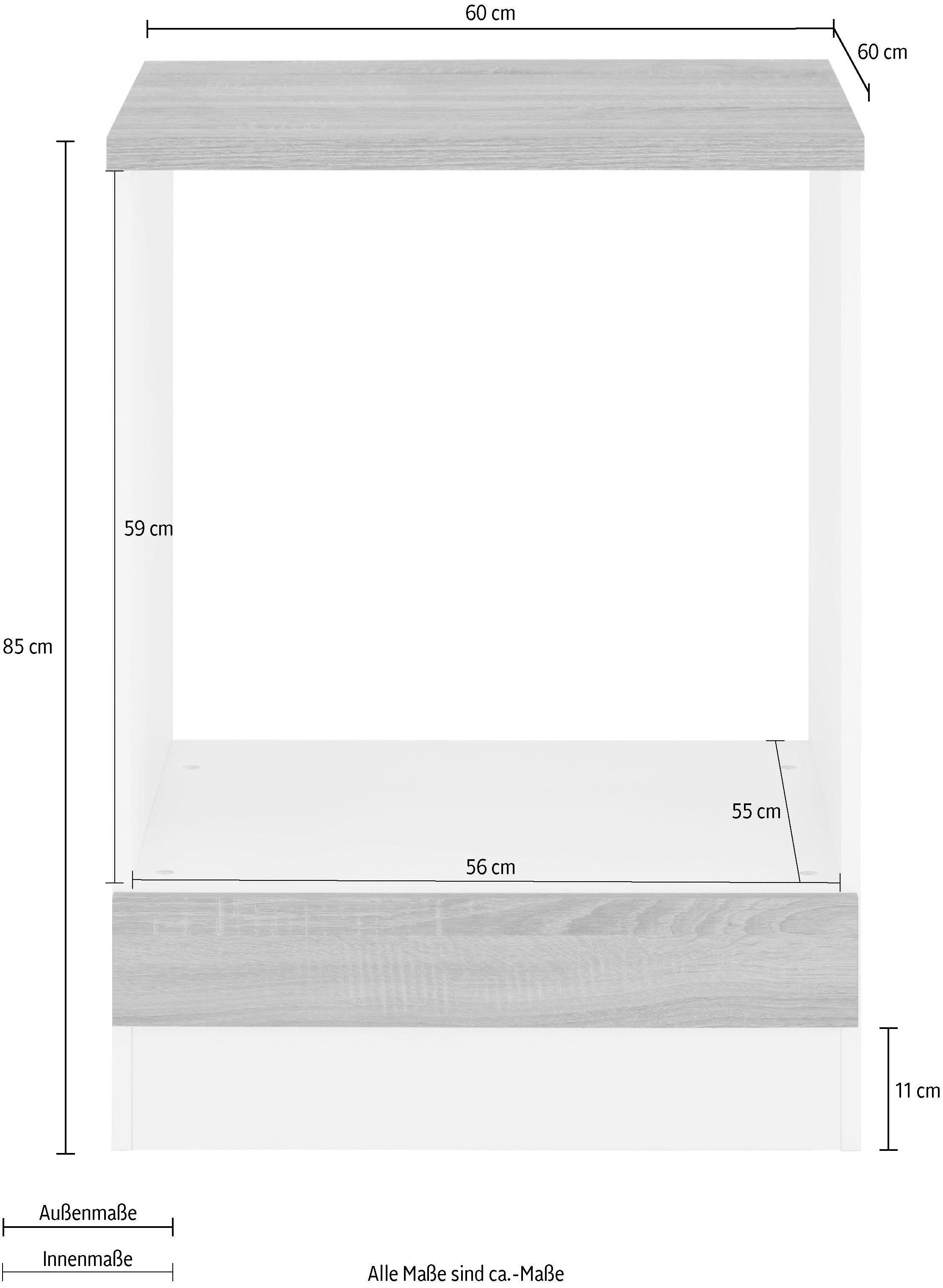KOCHSTATION Herdumbauschrank »KS-Gera«, Breite 60 cm