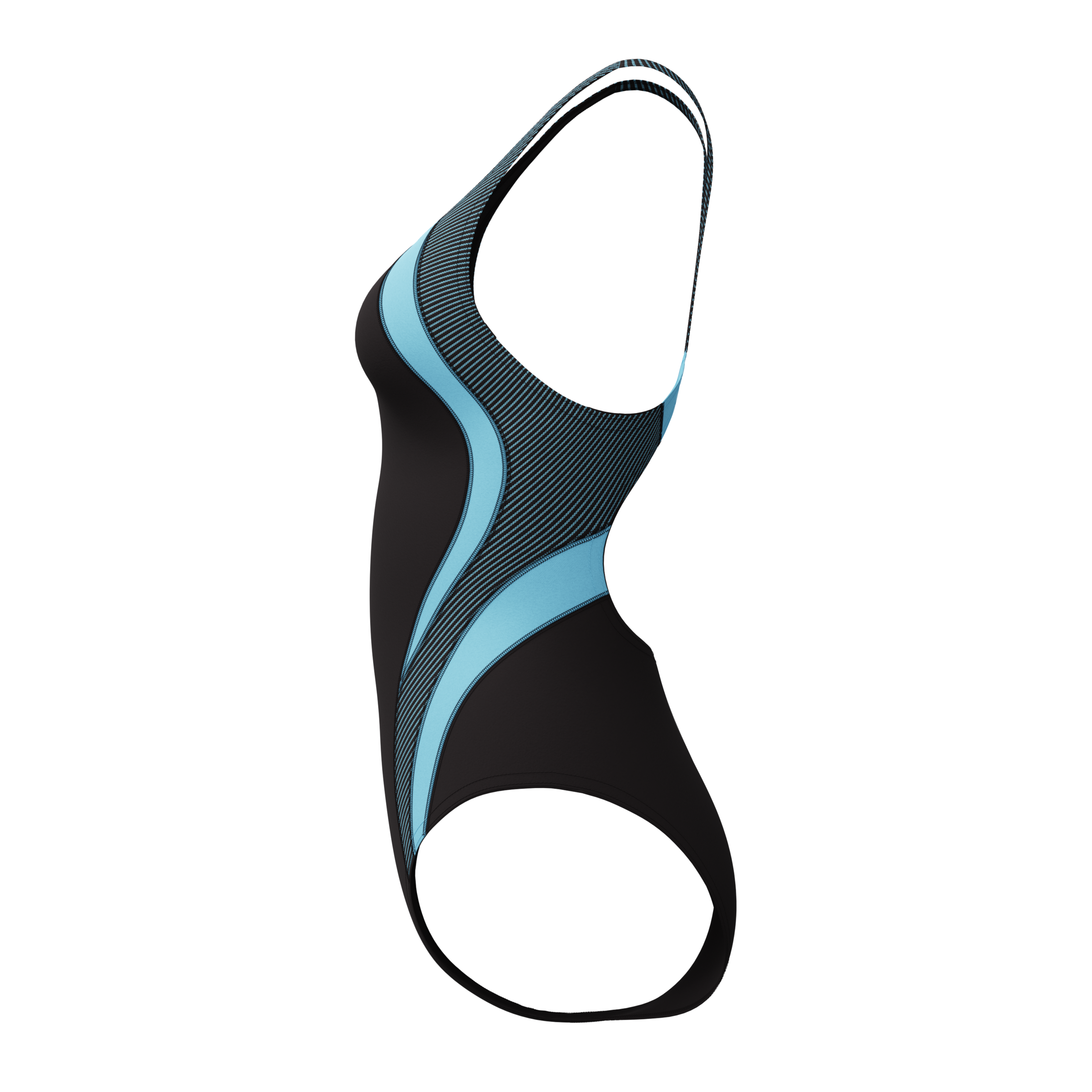 Speedo Badeanzug »QUANTUM RIB SPLICE 1PC BLK/LTBLU«