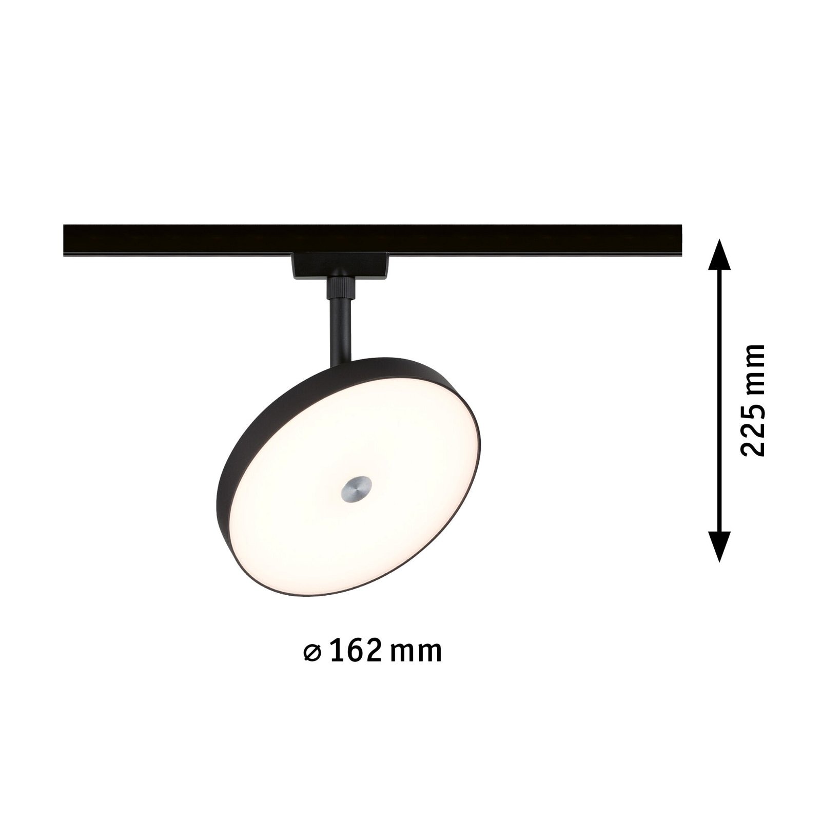 Paulmann Schienensystem-Leuchten »URail Schienenspot Hildor 850lm 15W 3000K 230V Chrom matt«, 3-Step-Dimmbar