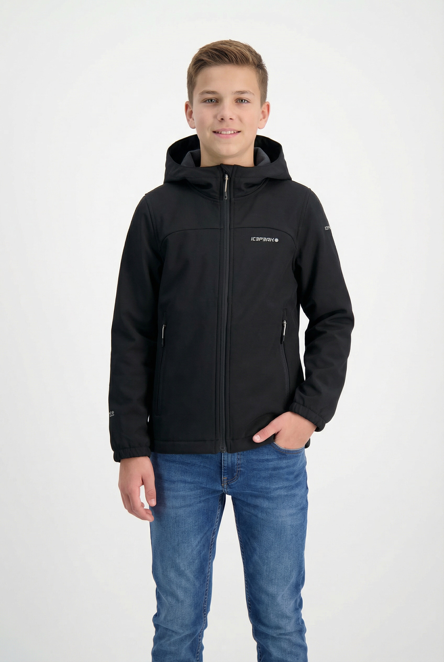 Icepeak Softshelljacke »KULM JR« mit Kapuze für Kinder und Jugendliche, mit Kapuze, mit Fleece-Futter