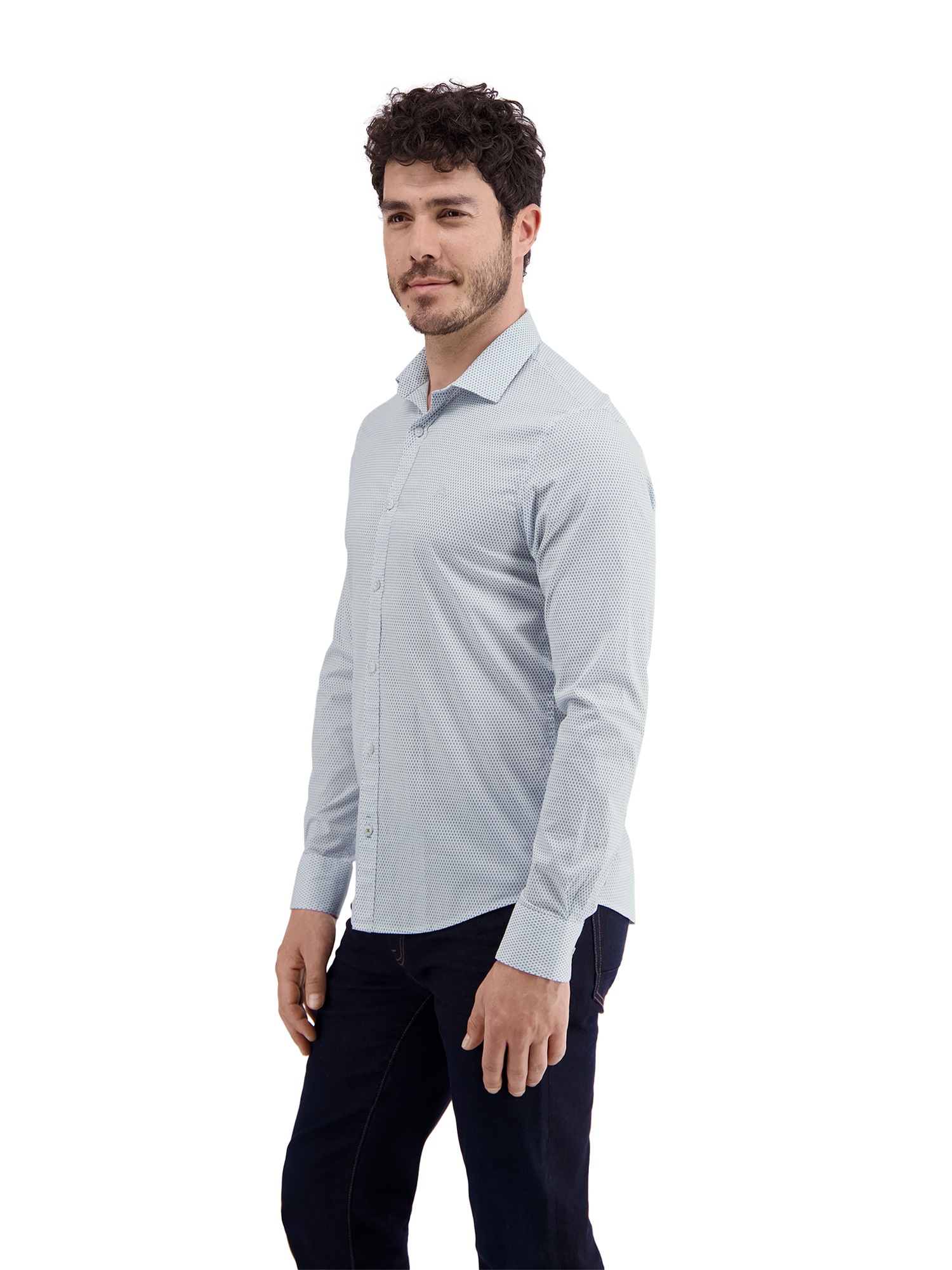 LERROS Langarmhemd »LERROS Langarmhemd mit Minimal-AOP«