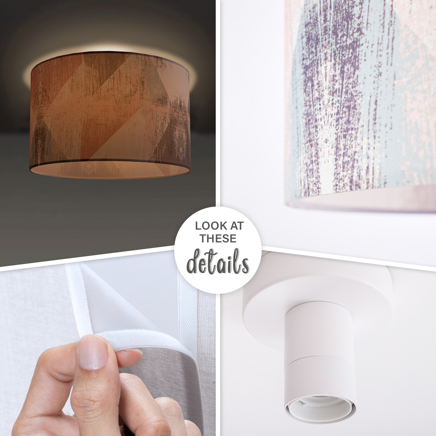 Paco Home Deckenleuchte »Mero 102«, 1 flammig, Leuchtmittel E27 | ohne Leuchtmittel, Deckenlampe Wohnzimmer Schlafzimmer Hängelampe Pastell Vintage E27