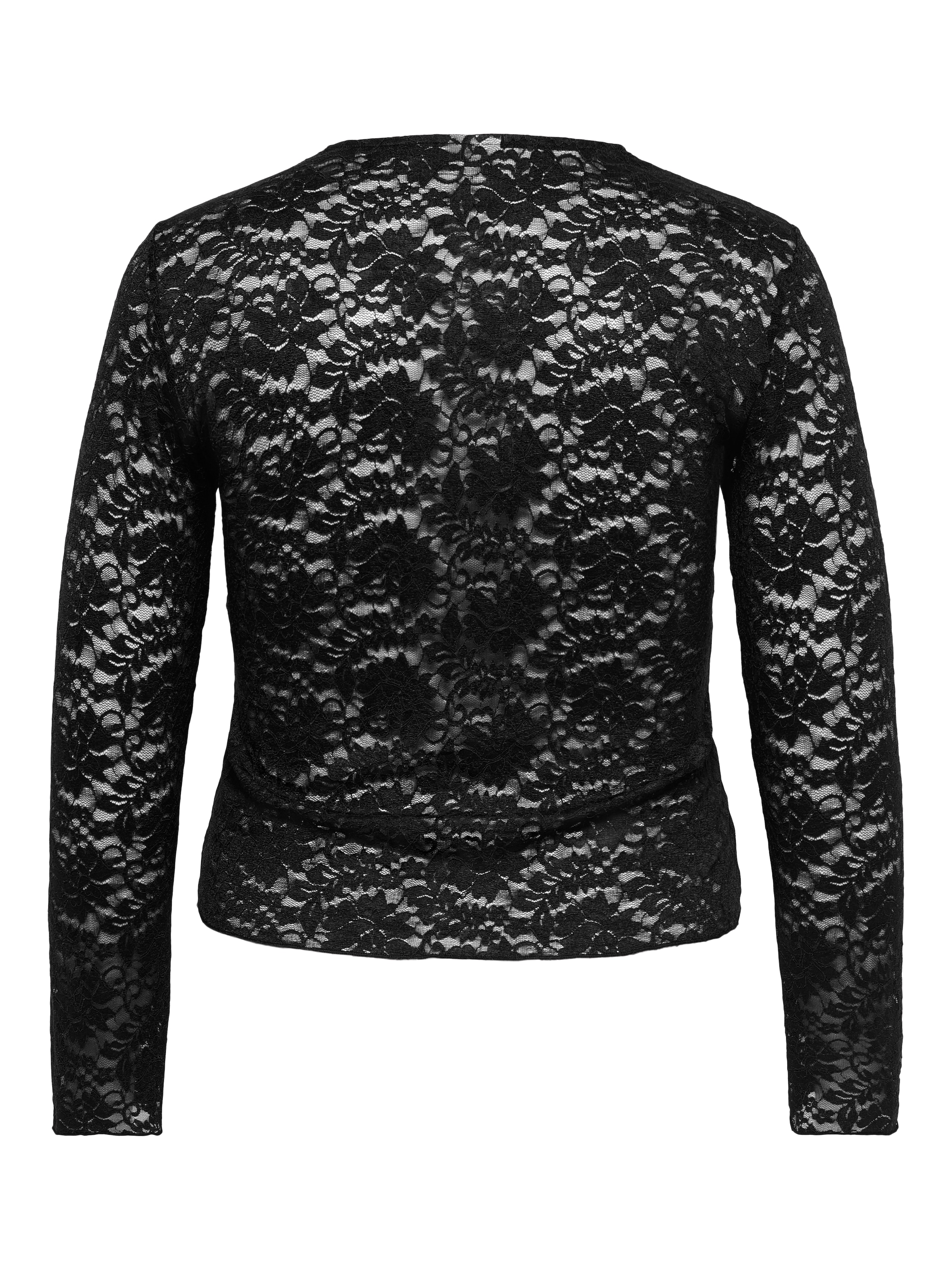 ONLY CARMAKOMA Langarmshirt »CARNIKKA L/S LACE TOP JRS NOOS« Kunstfaser