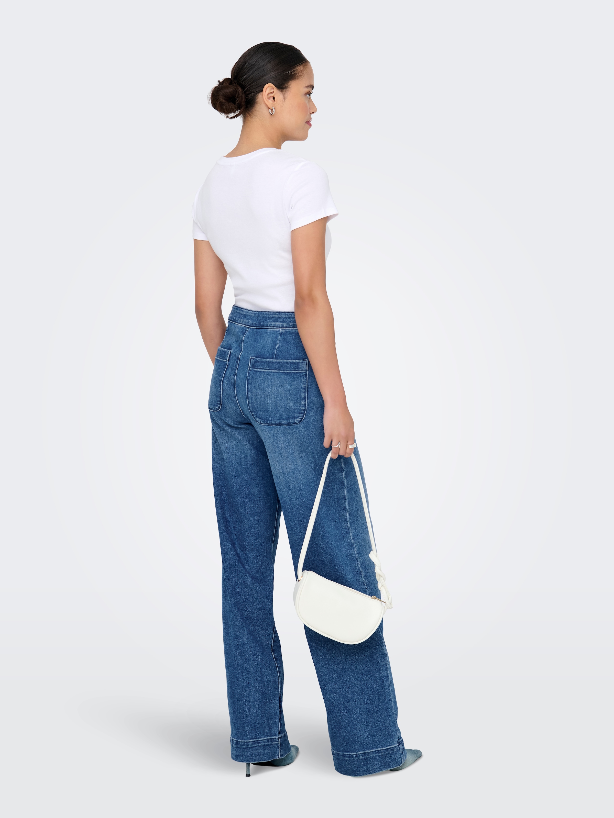 ONLY High-waist-Jeans »ONLMADISON HW BUTTON WIDE DNM GEN769NOOS«