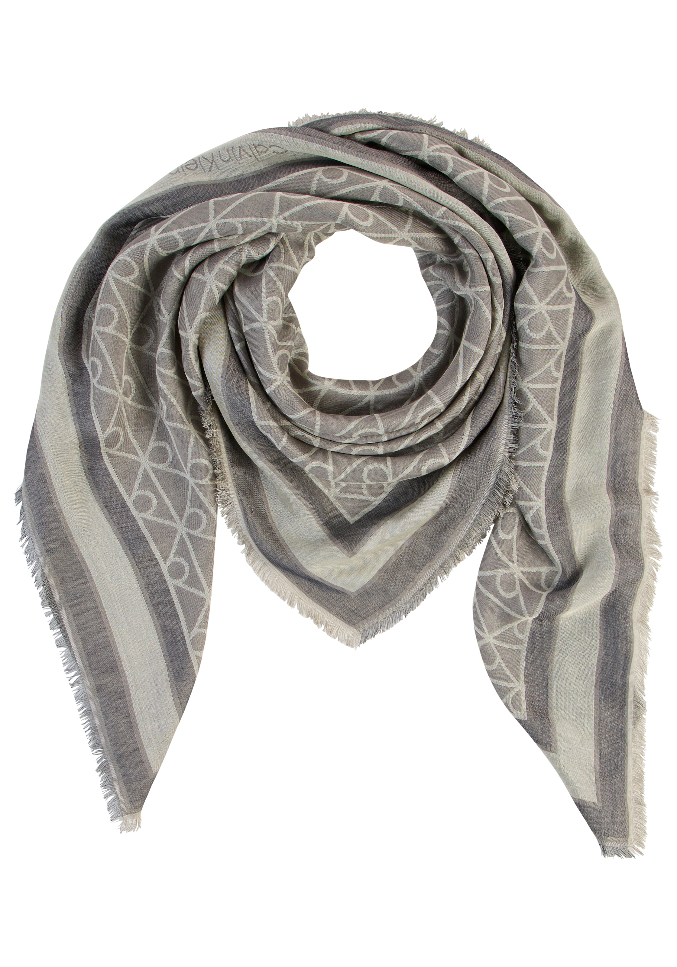 Calvin Klein Modetuch »EMBLEM AOP JACQUARD SQUARE SCARF« Mit Markenlabelmusterung