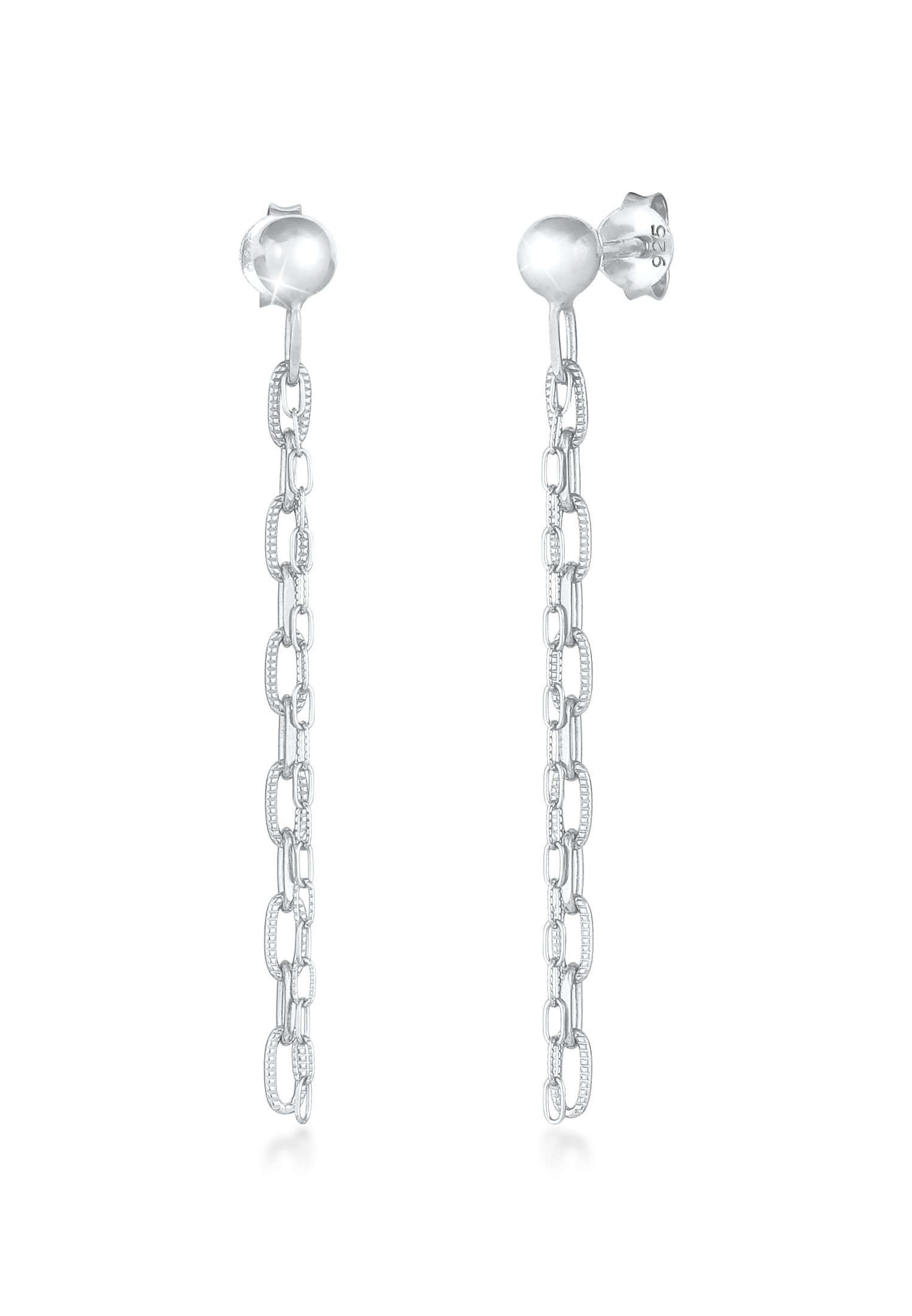 Elli Paar Ohrstecker »Ohrringe Ohrstecker Hänger Gliederkette Trend 925 Silber«