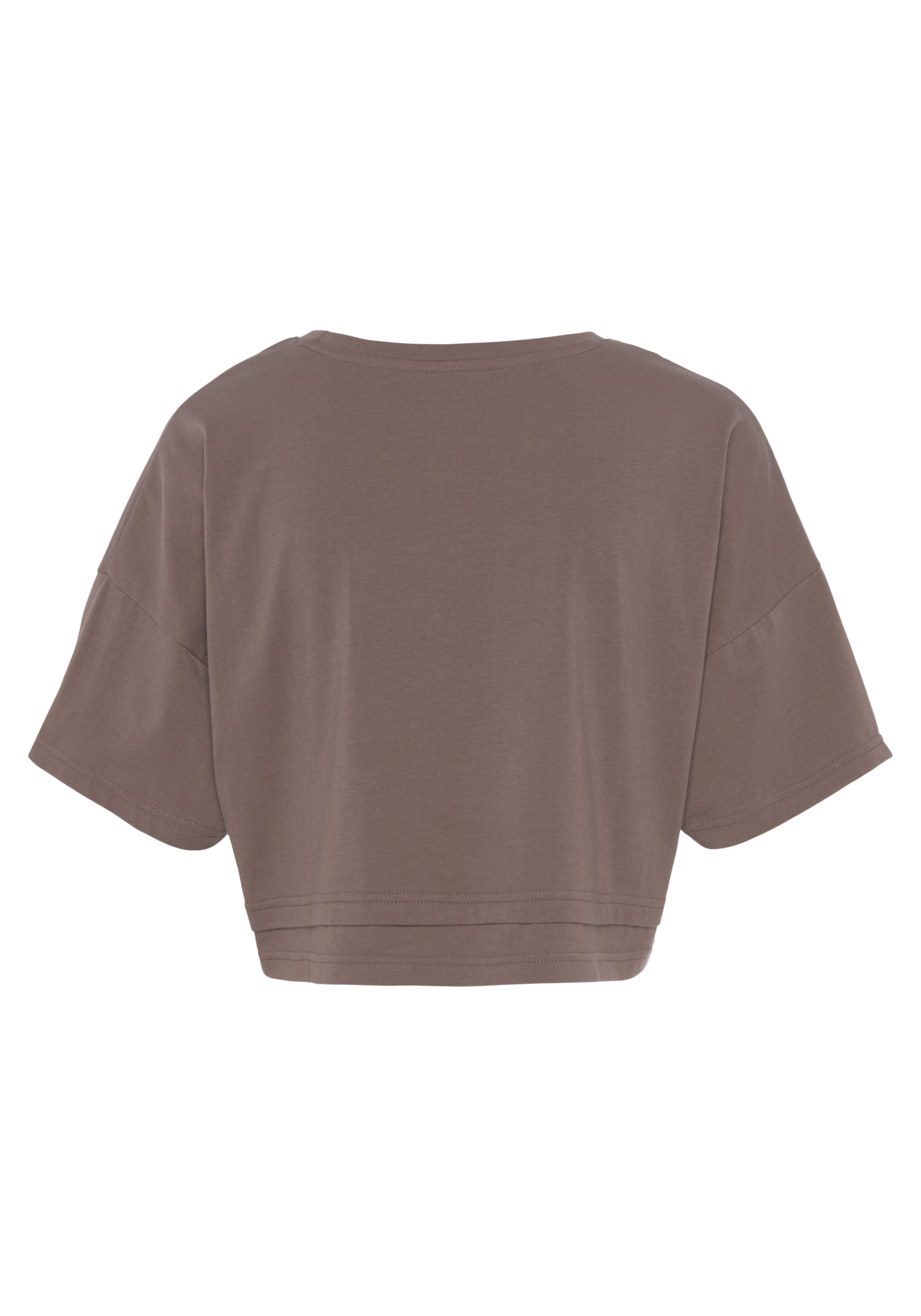 LASCANA Kurzarmshirt, mit kastigem Schnitt und Lagen-Look