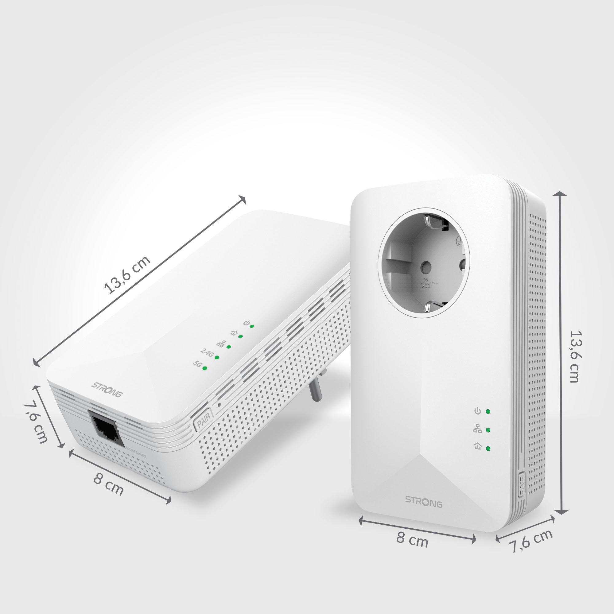 Strong Reichweitenverstärker »Powerline 1000 Mbit/s Set (2 Einheiten)«, (2 St.)