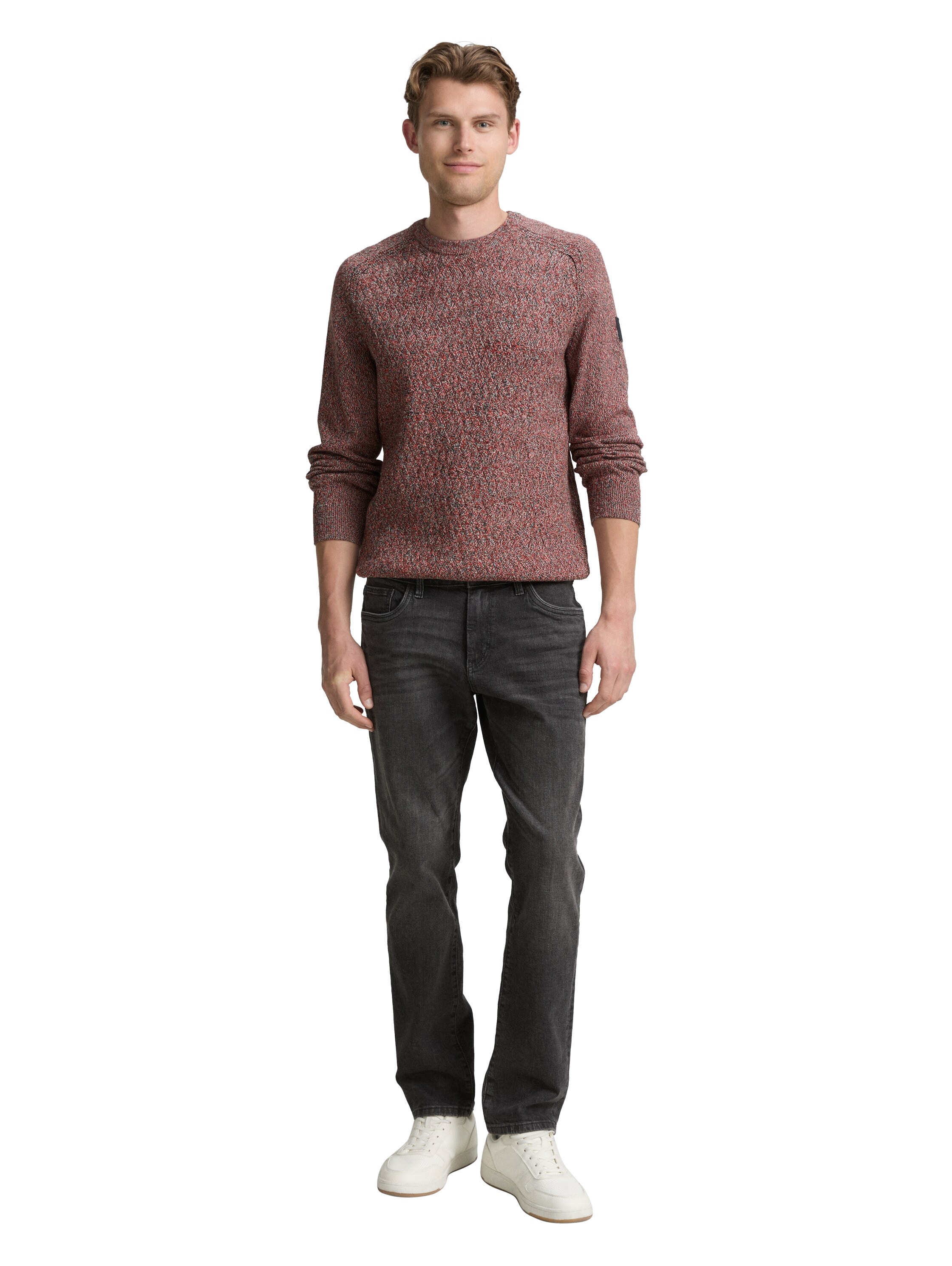 TOM TAILOR Strickpullover, mit Logo Stickerei am Arm