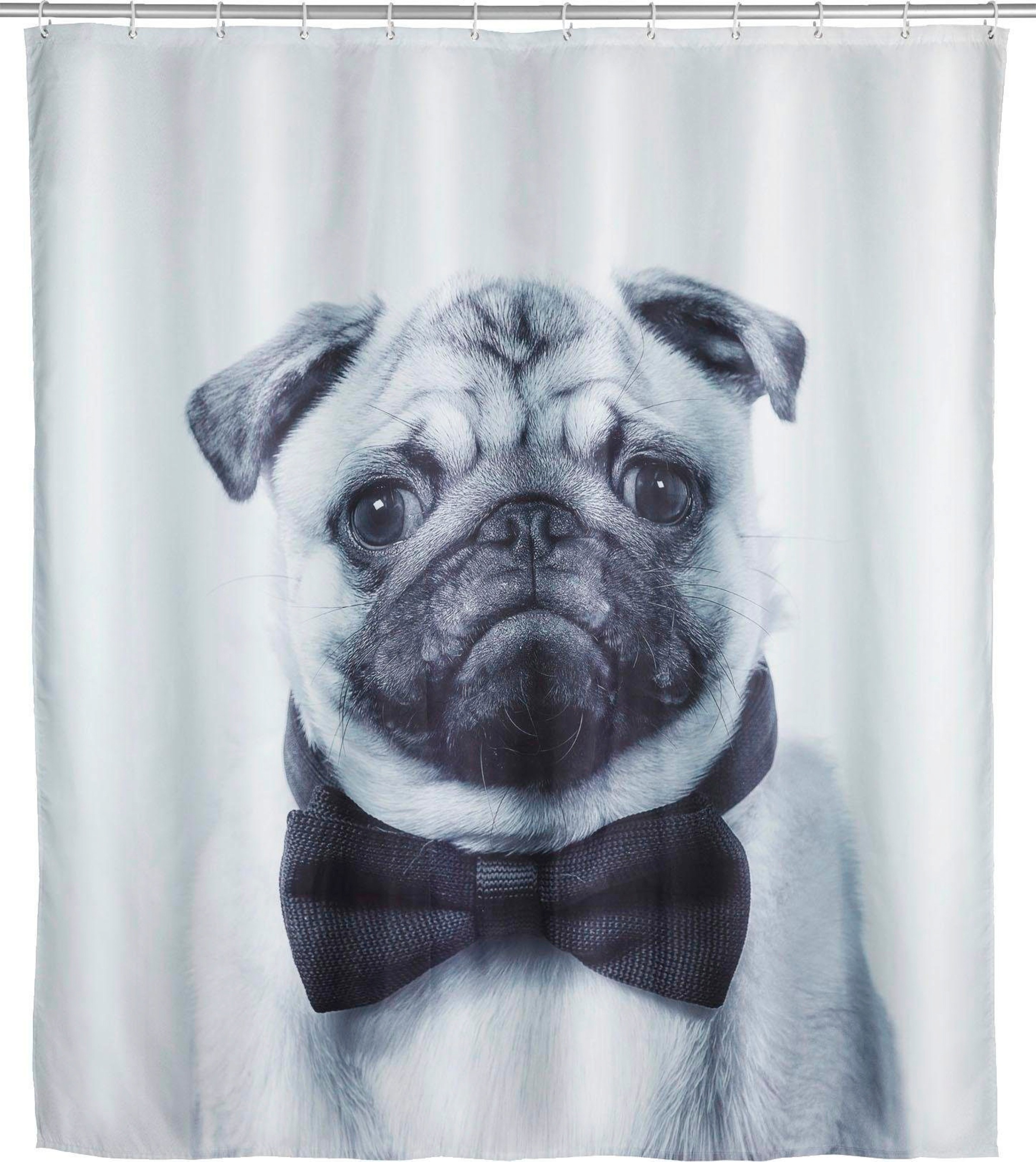 WENKO Duschvorhang »Pugy«, Breite 180 cm, Höhe 200 cm, Polyester, waschbar