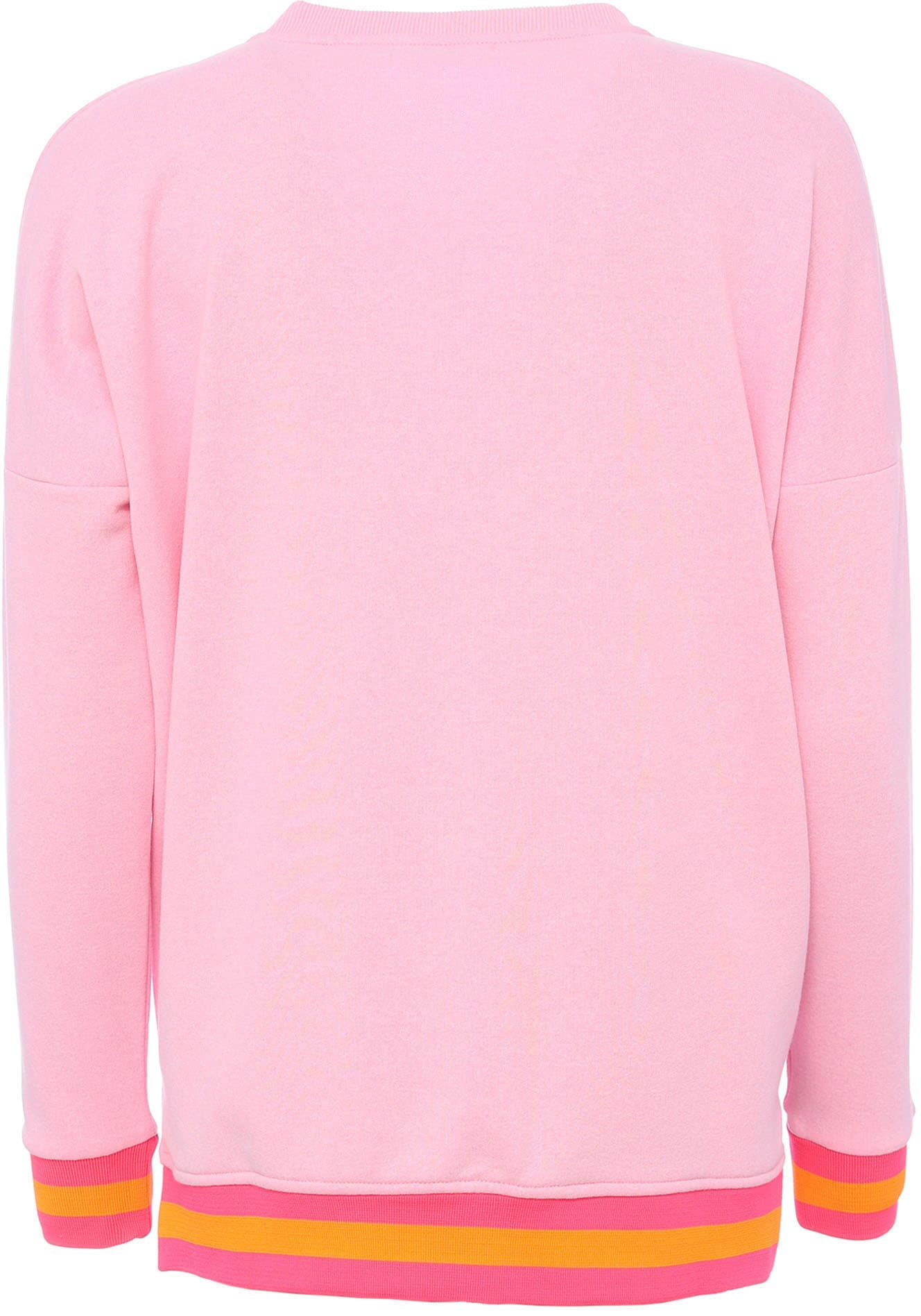 Zwillingsherz Sweatshirt »Dana«, Neon-Bündchen, V-Ausschnitt, Langarm, Front-Stickerei
