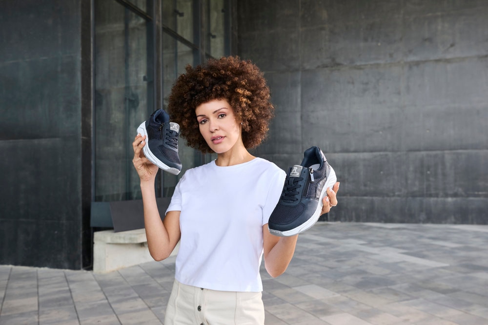 Rieker Sneaker  Schnürschuh, Halbschuh, Freizeitsneaker mit Reißverschluss