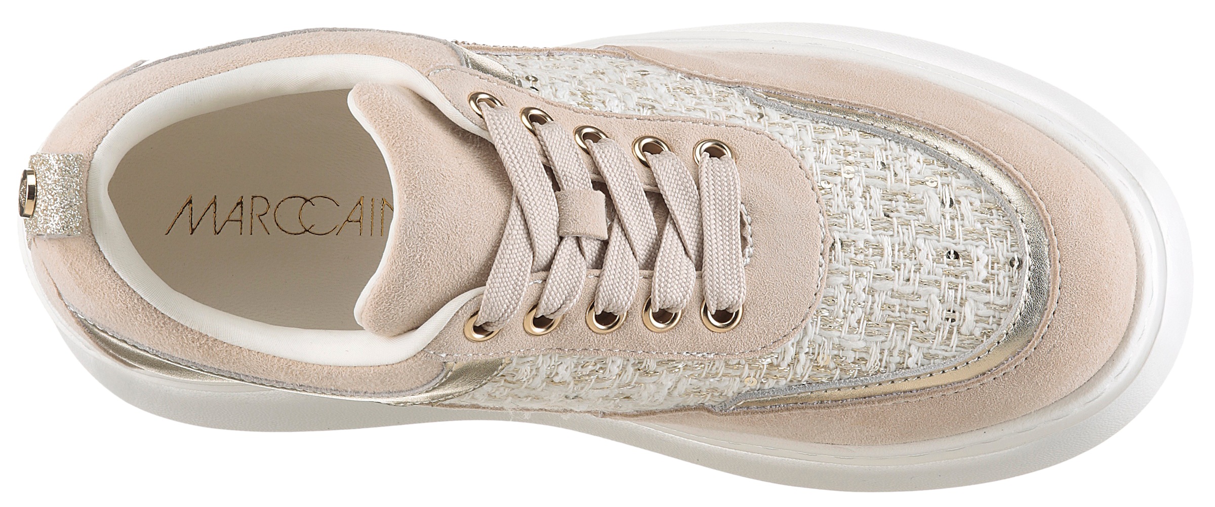 Marc Cain Sneaker »Sports Dodgy Dogs«, Keilsneaker, Sneaker, Schnürschuh im Retro Look