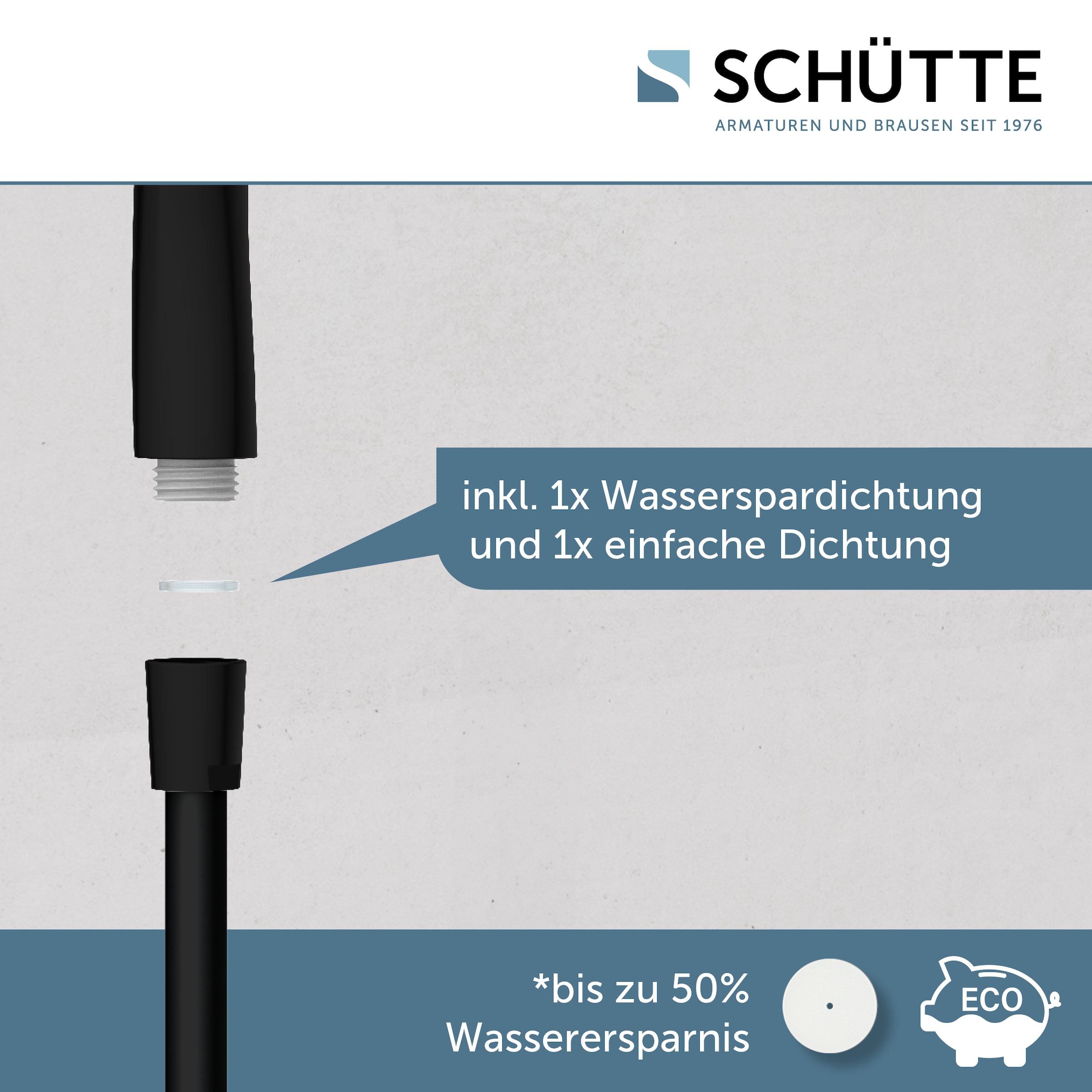 Schütte Handbrause »CAPRI«, Duschbrause, 3-fach verstellbar, Antikalk, wassersparend