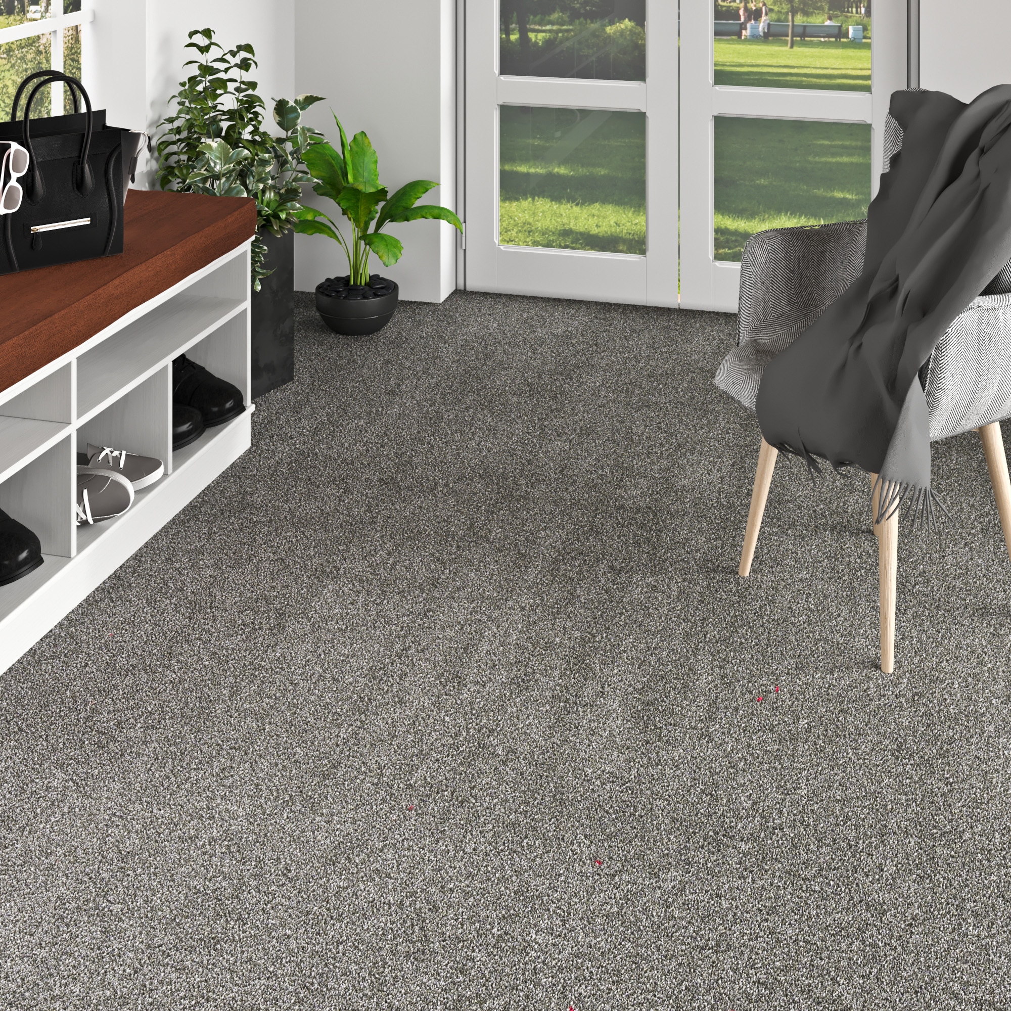 my home Teppichboden »Zephyra, Schlinge, Made in Netherlands«, rechteckig, 8 mm Höhe, Uni Farben, Breite 400 cm, Schlinge, strapazierfähig