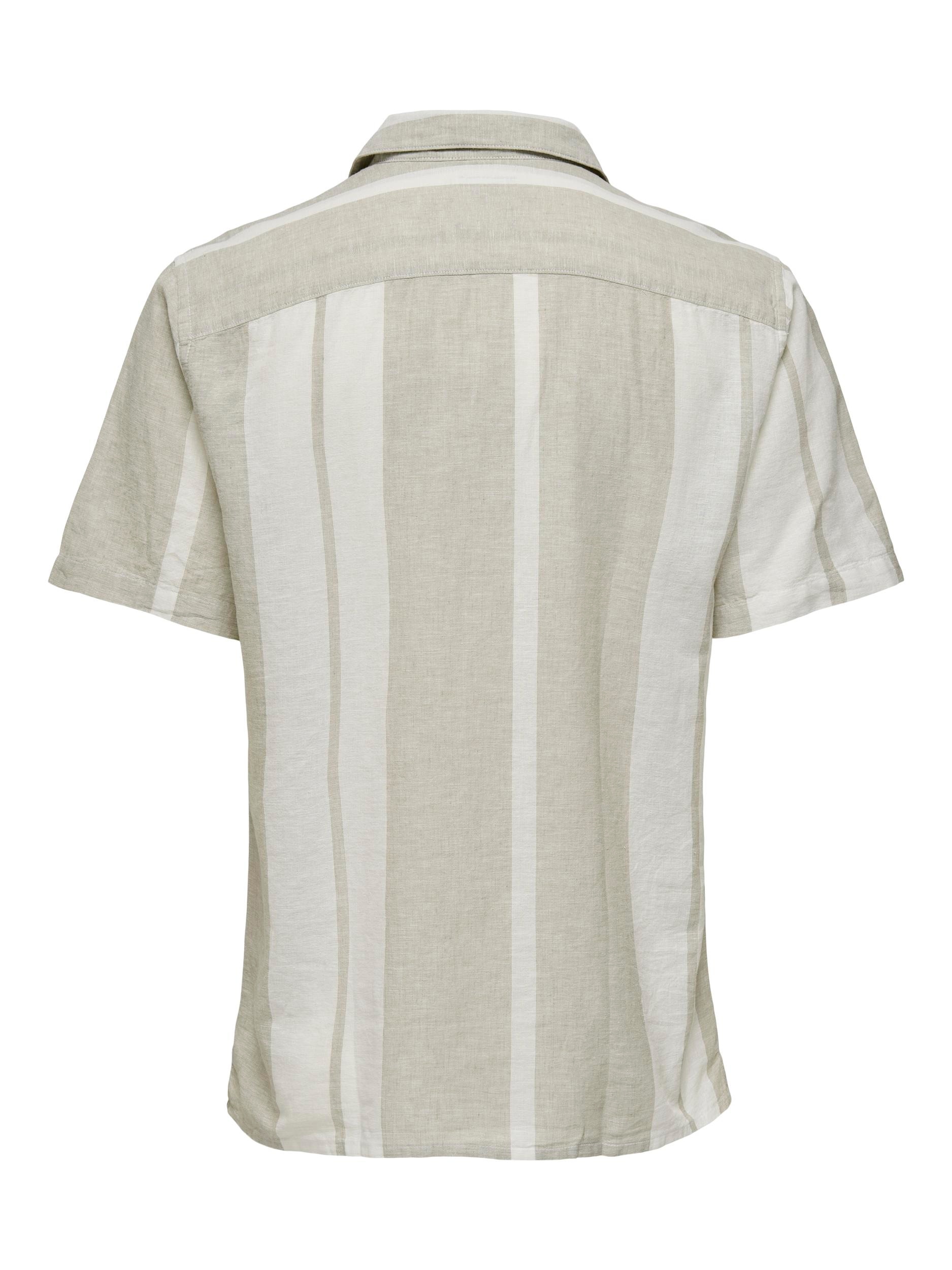 ONLY & SONS Kurzarmhemd »ONSCAIDEN SS STRIPE LINEN RESORT NOOS«