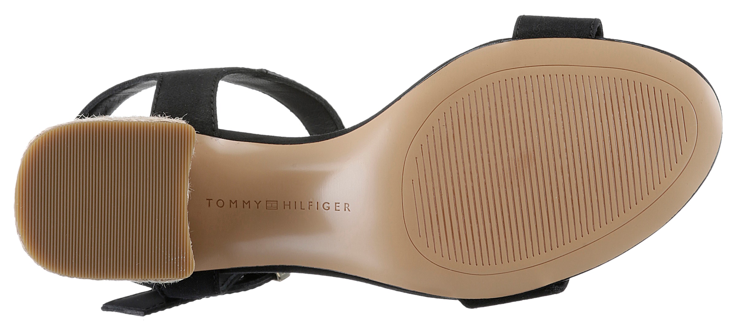 Tommy Hilfiger Sandalette »BLOCK MID HEEL SANDAL«, Sommerschuh, Sandale, Blockabsatz, mit verstellbarer Schnalle