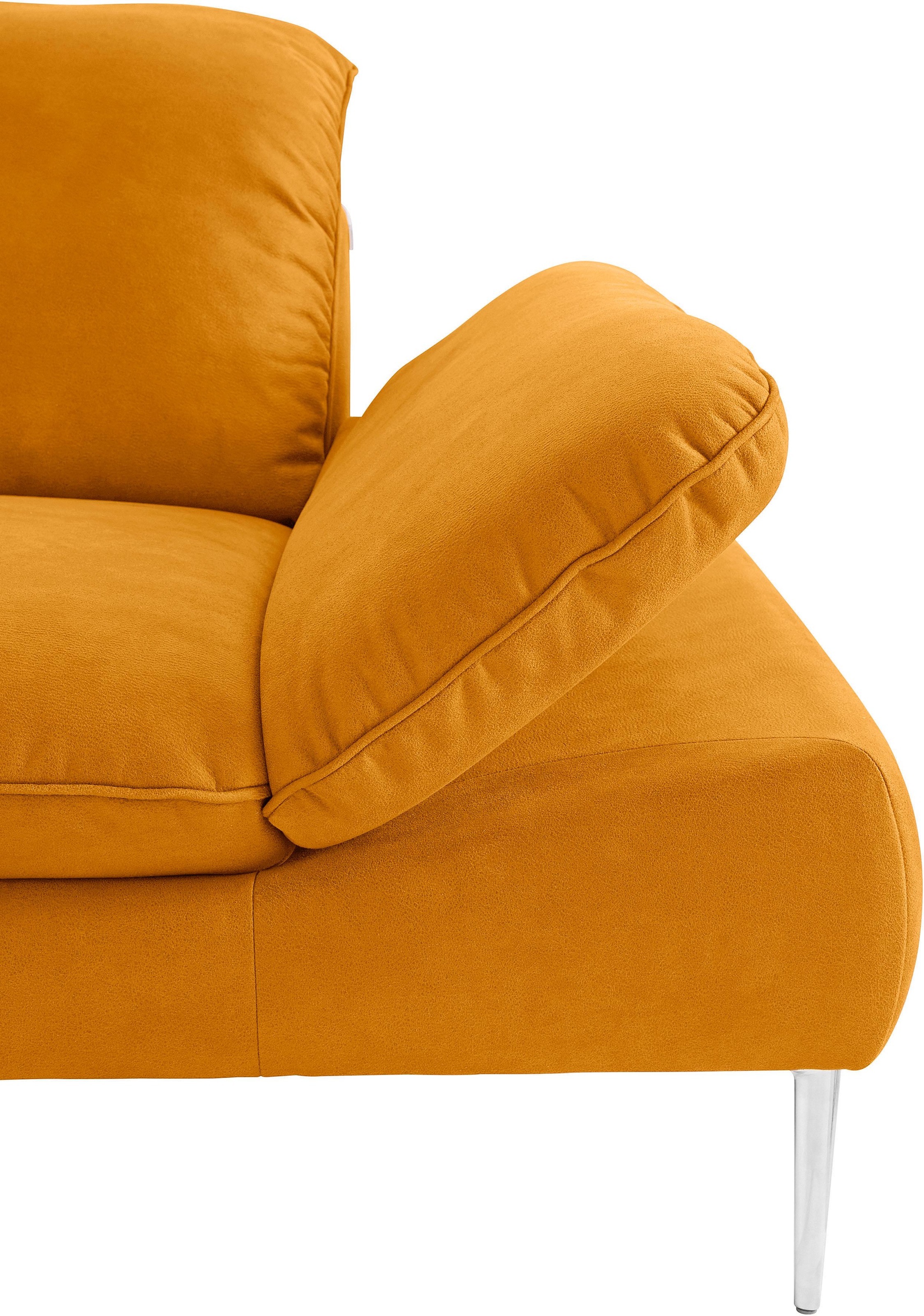W.SCHILLIG Ecksofa »enjoy&MORE, Designsofa, elegant und bequem, L-Form«, mit Sitztiefenverstellung, Füße Chrom glänzend, Breite 310 cm